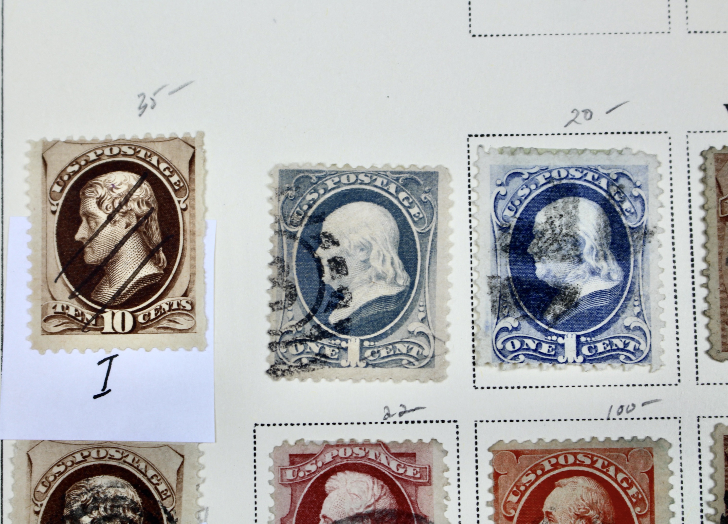 Early U.S. Postage Stamp Collection, 1851 to 1893