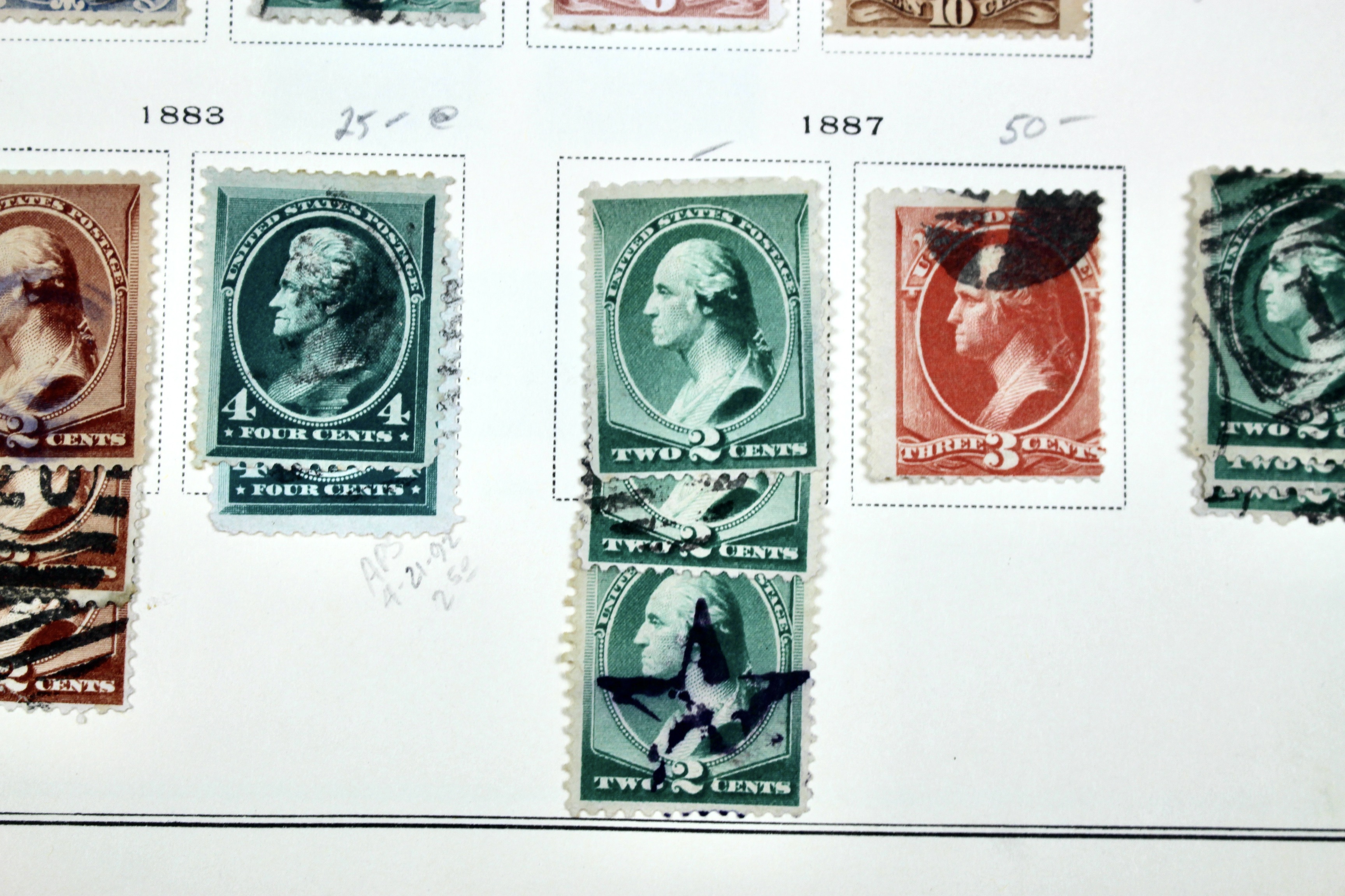 Early U.S. Postage Stamp Collection, 1851 to 1893