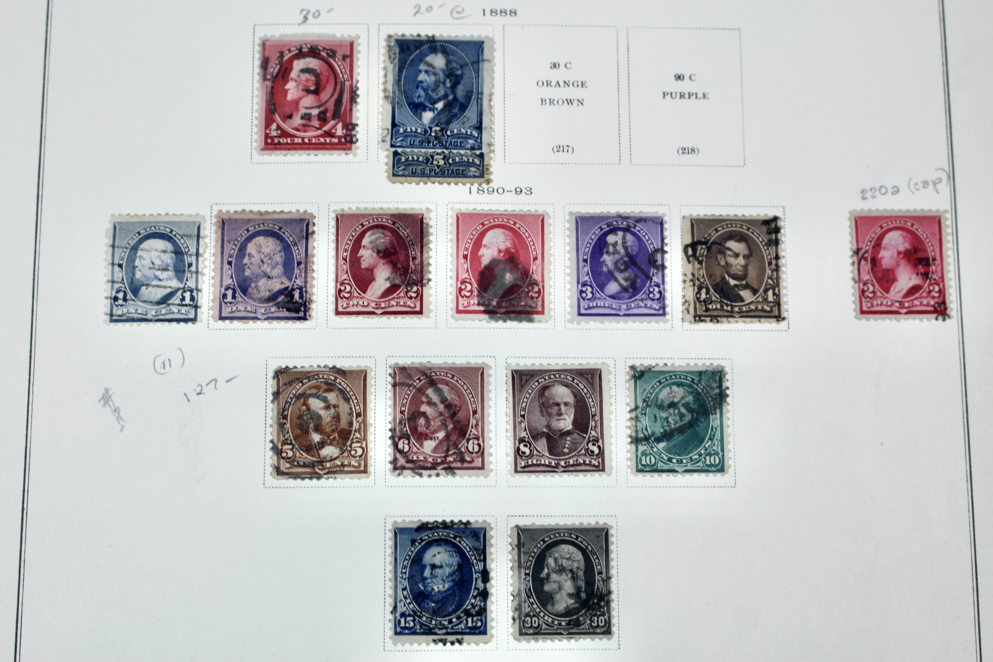 Early U.S. Postage Stamp Collection, 1851 to 1893