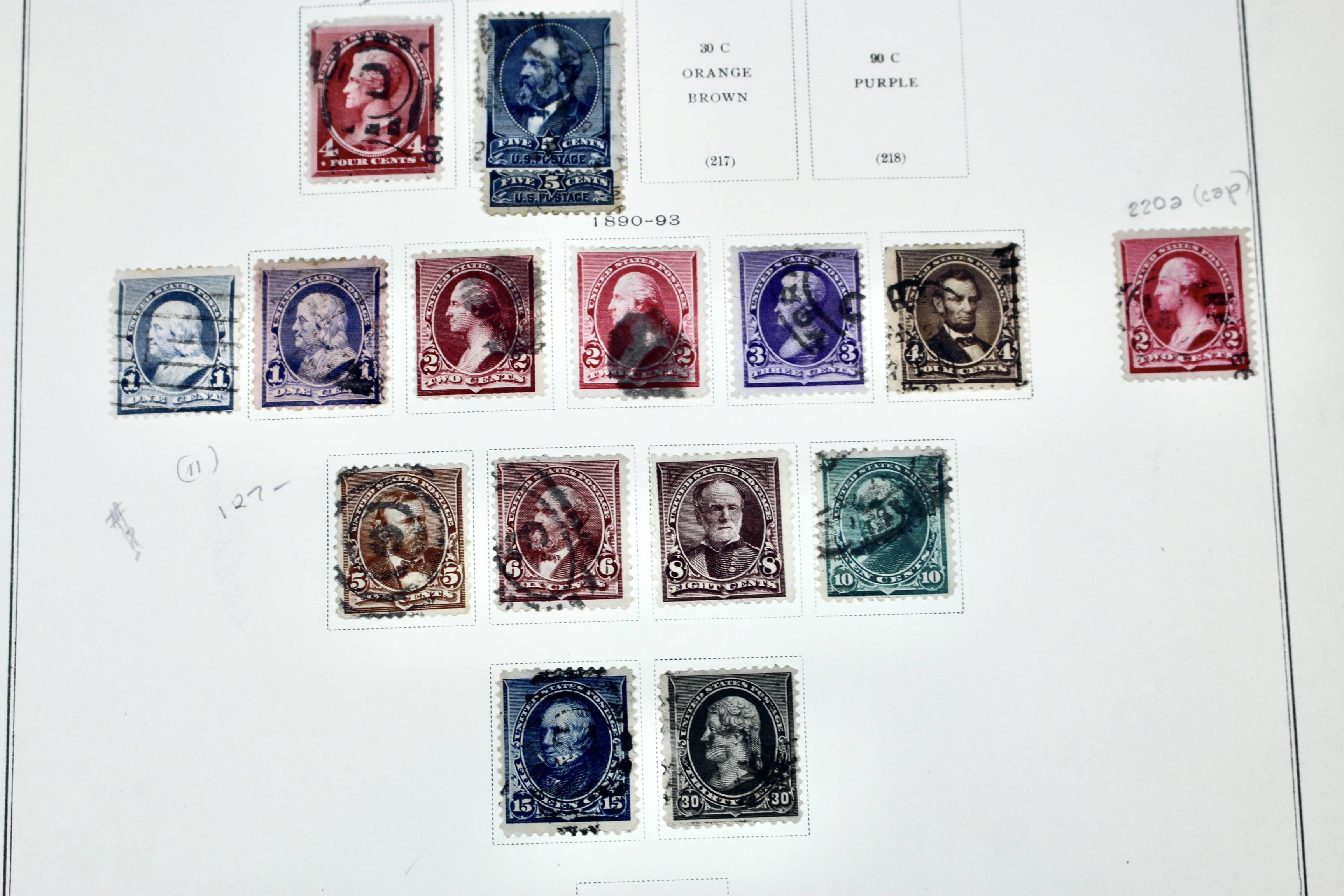 Early U.S. Postage Stamp Collection, 1851 to 1893