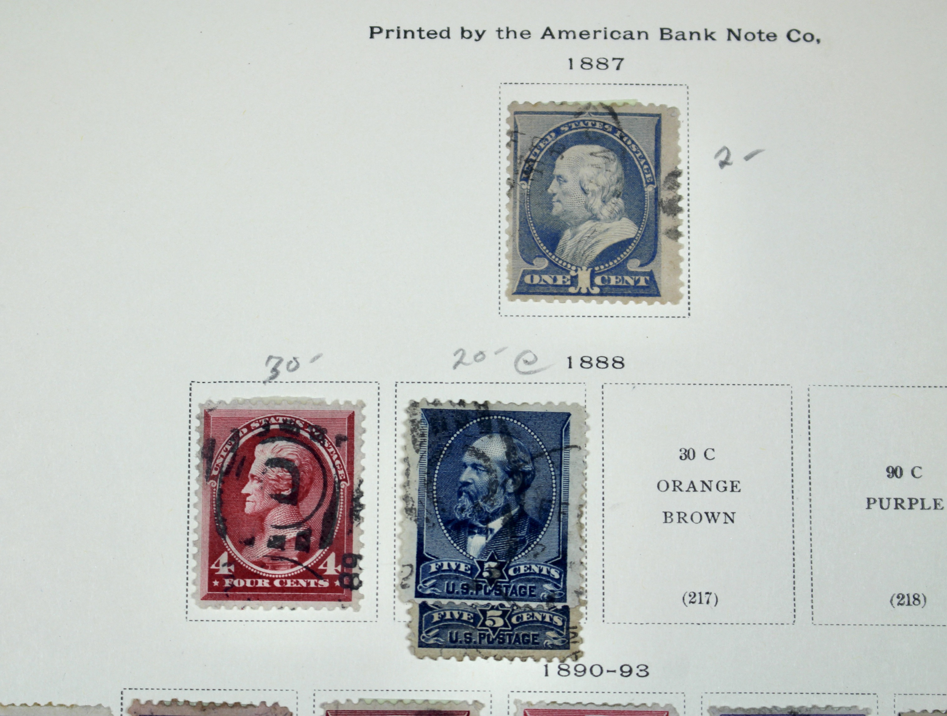 Early U.S. Postage Stamp Collection, 1851 to 1893