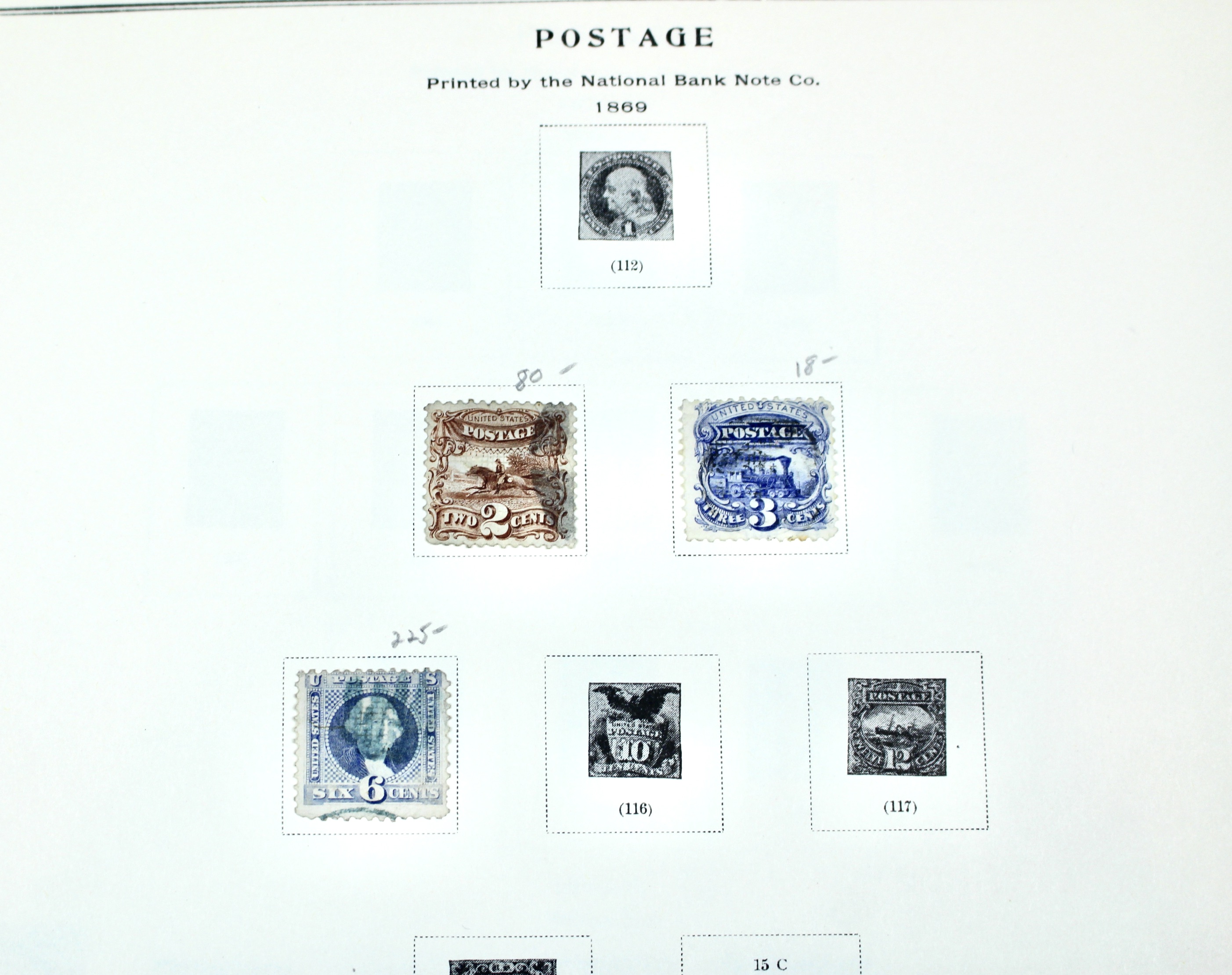 Early U.S. Postage Stamp Collection, 1851 to 1893
