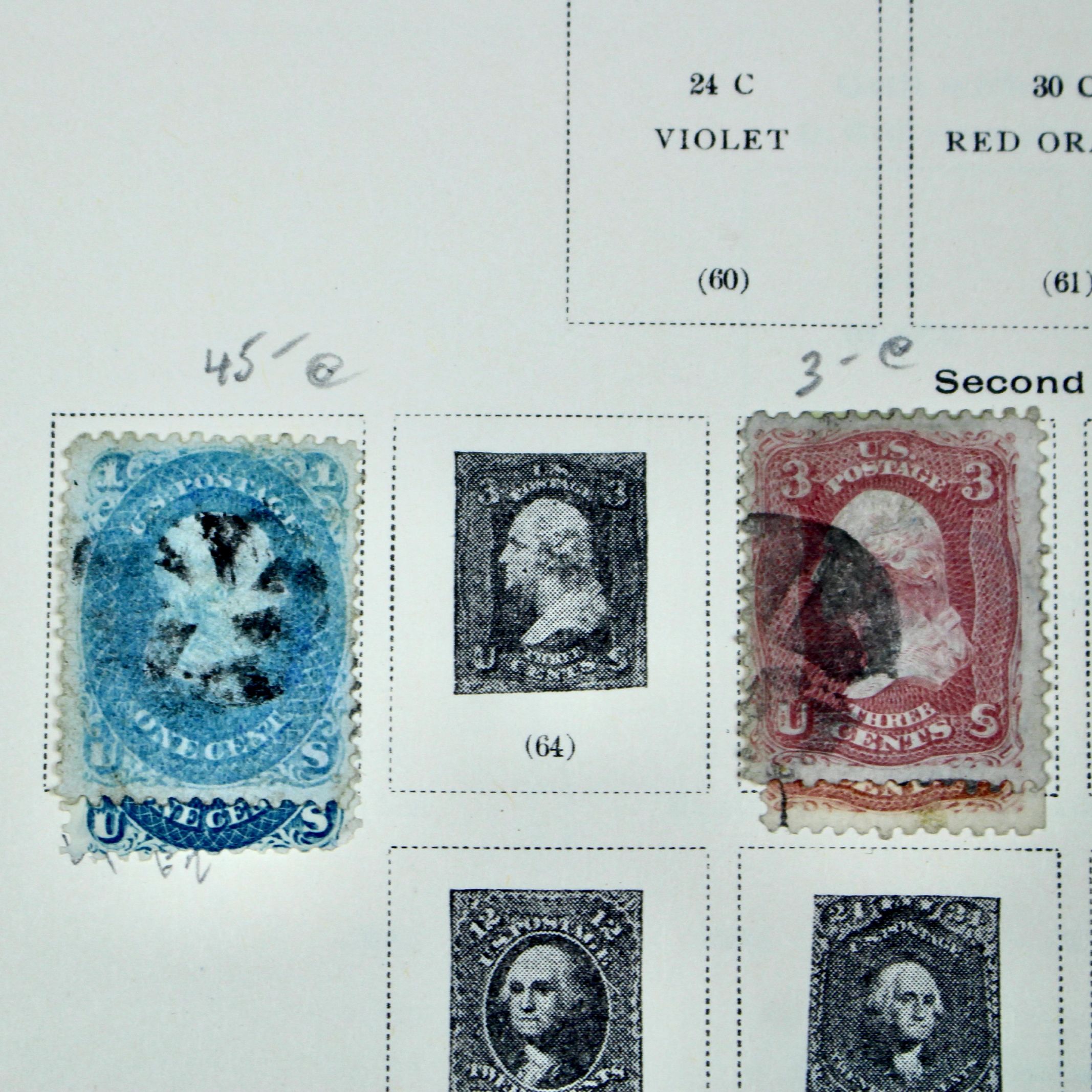 Early U.S. Postage Stamp Collection, 1851 to 1893