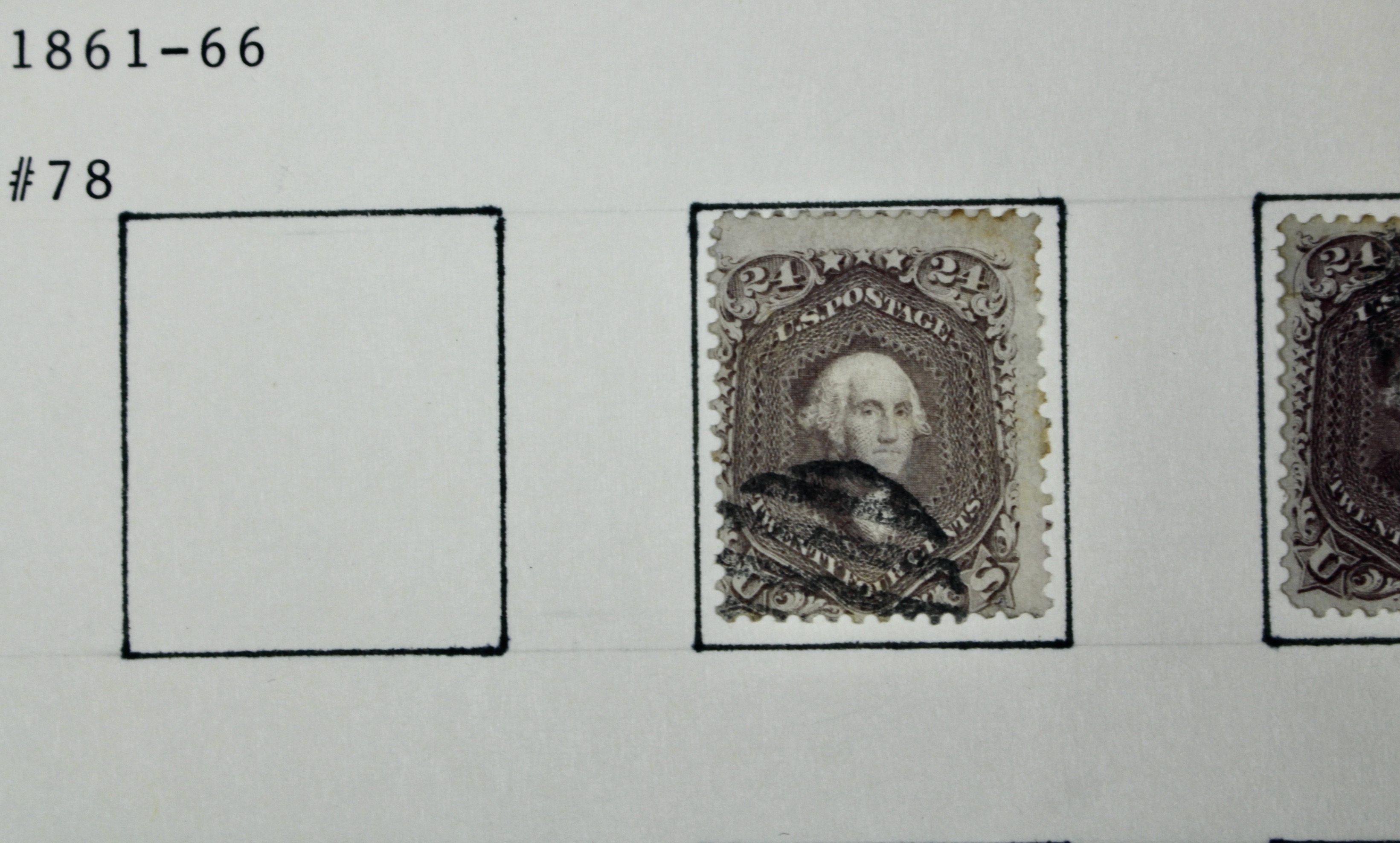 Six Scott #78 24-Cent Washington Postage Stamps