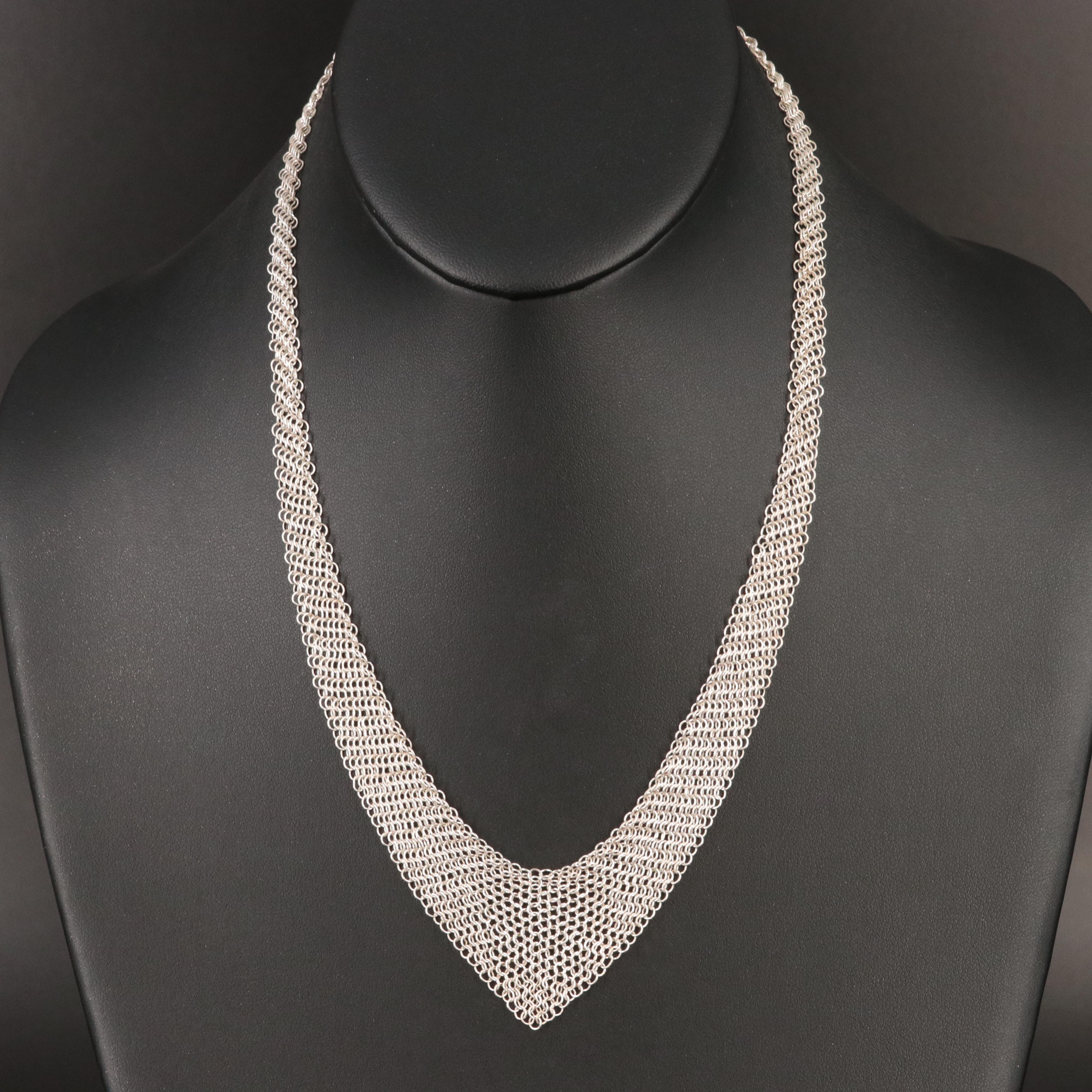 Elsa Peretti for Tiffany & Co. Sterling Mesh Bib Necklace
