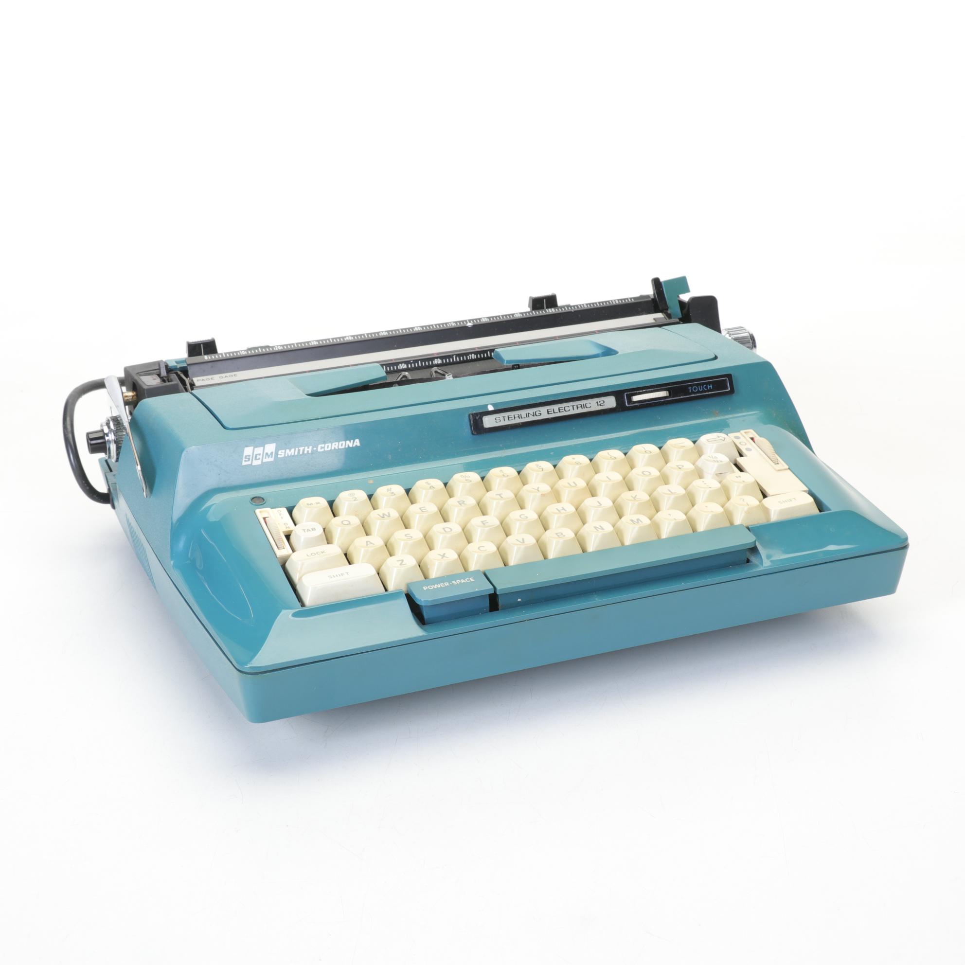 Smith-Corona Sterling 12 Portable Electric Typewriter, circa 1970
