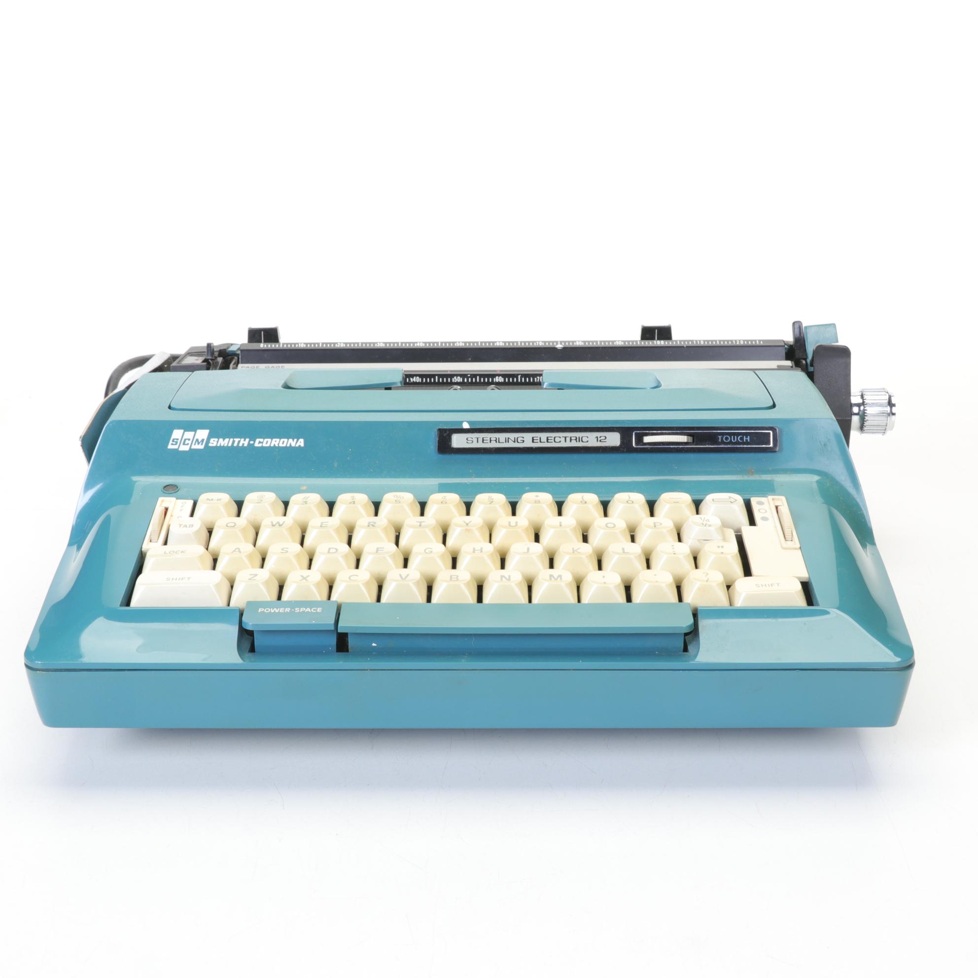 Smith-Corona Sterling 12 Portable Electric Typewriter, circa 1970