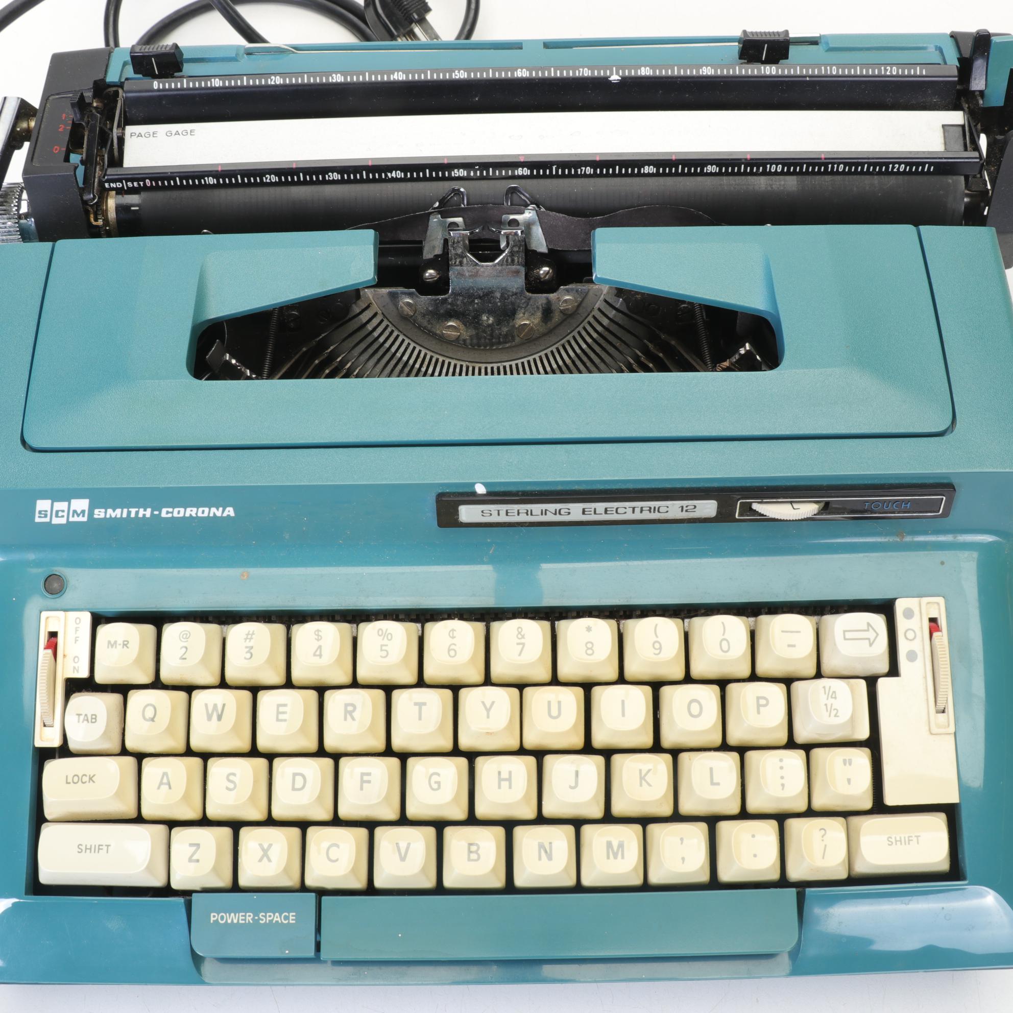Smith-Corona Sterling 12 Portable Electric Typewriter, circa 1970