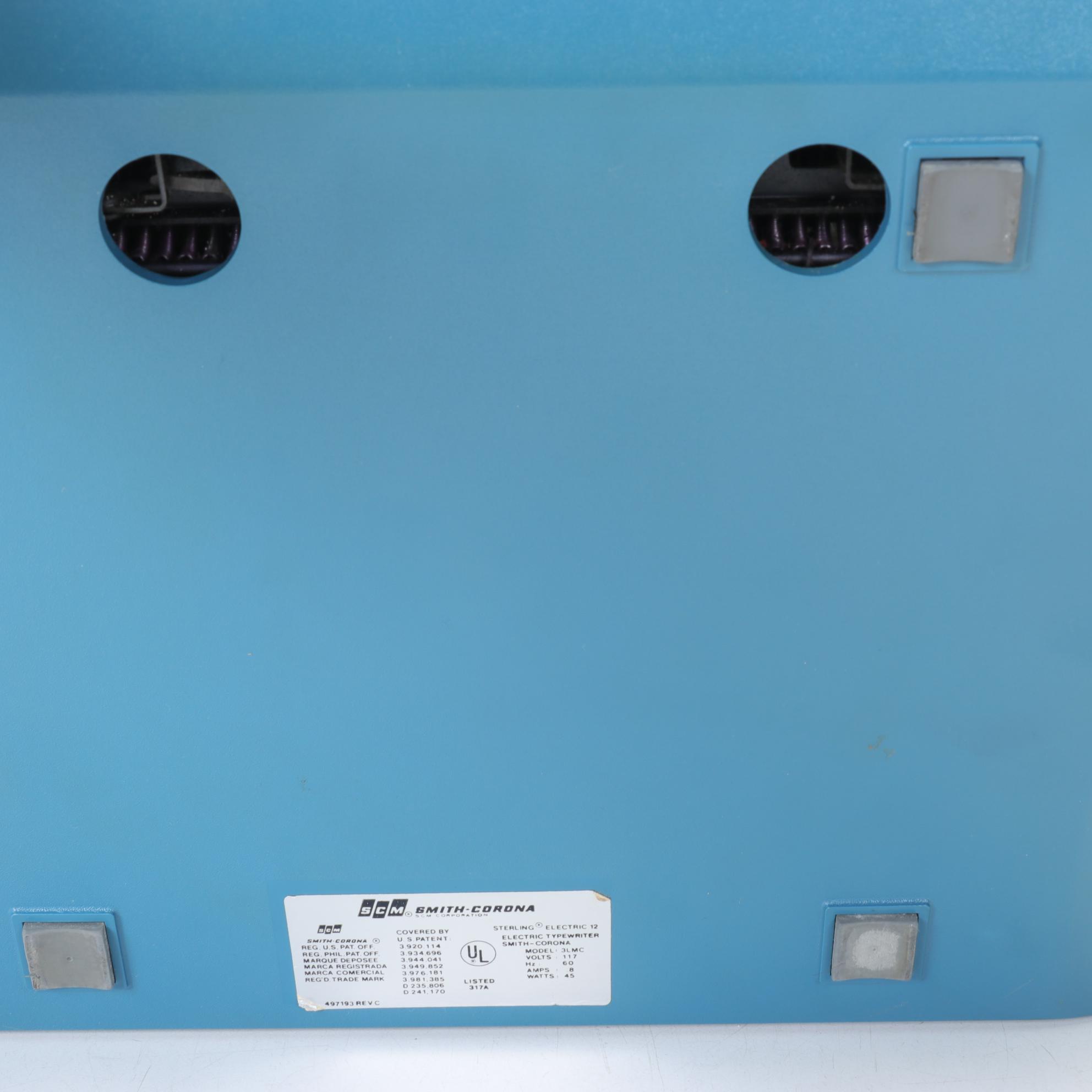 Smith-Corona Sterling 12 Portable Electric Typewriter, circa 1970