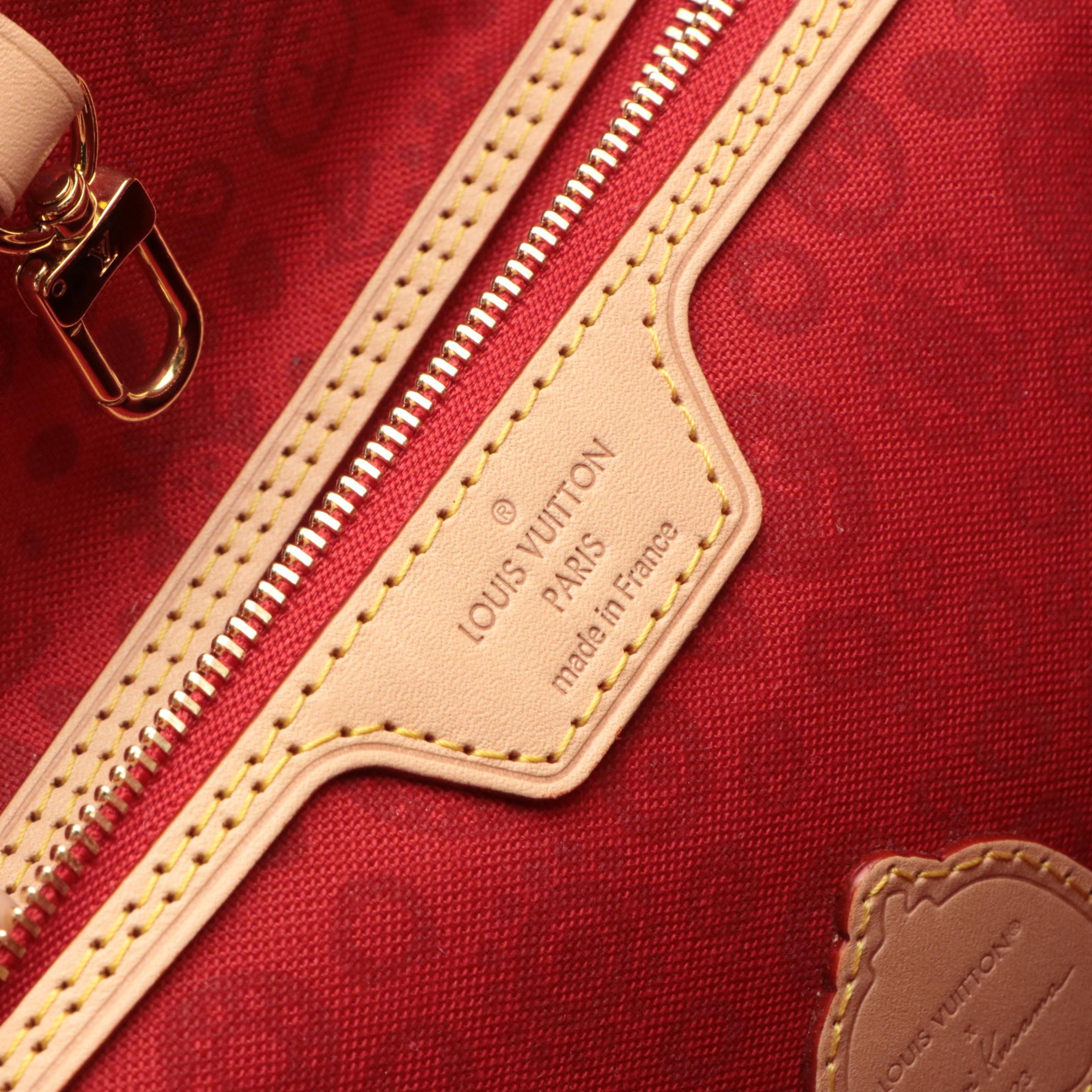 Louis Vuitton x Yayoi Kusama Neverfull MM Face Tote in Monogram Canvas With Box