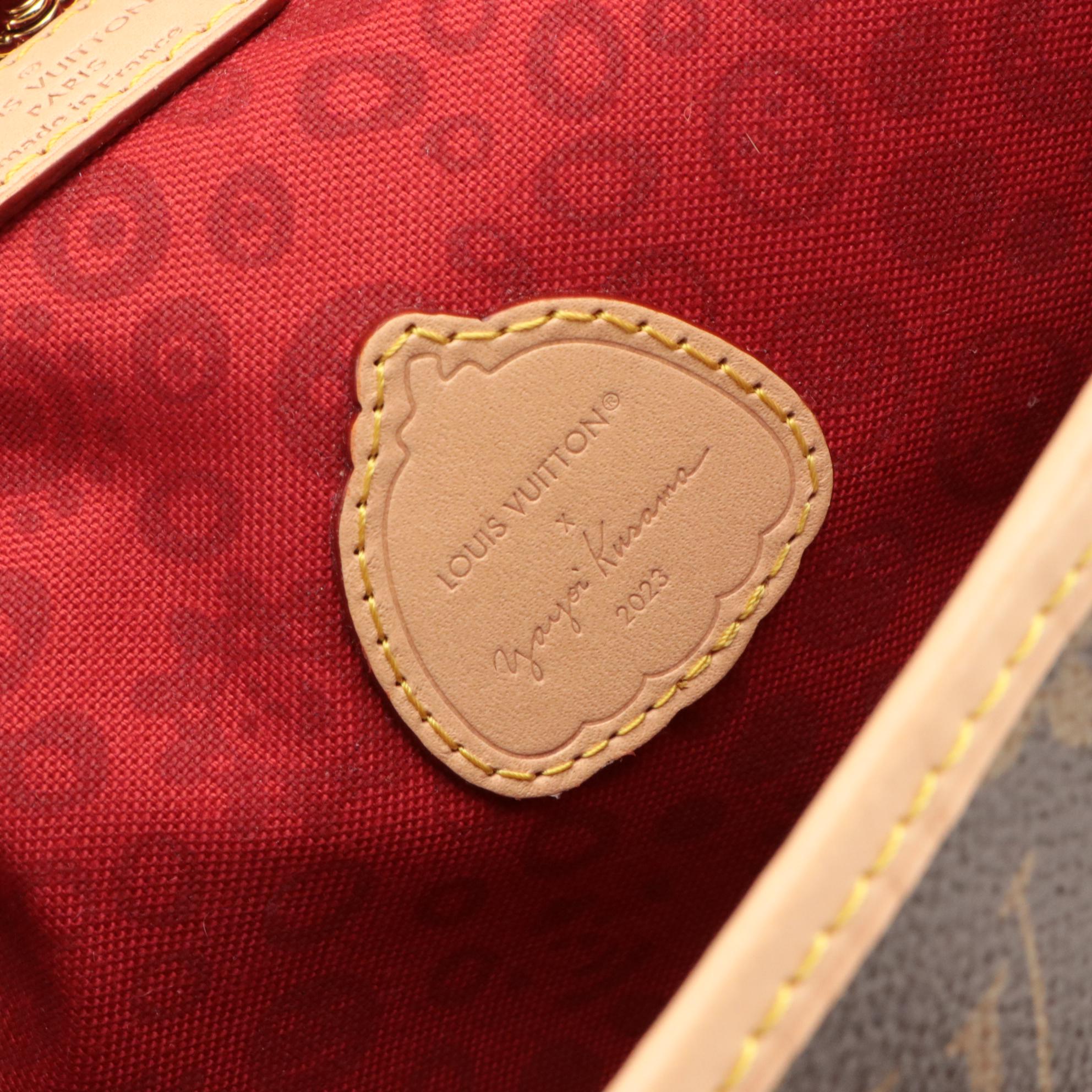 Louis Vuitton x Yayoi Kusama Neverfull MM Face Tote in Monogram Canvas With Box