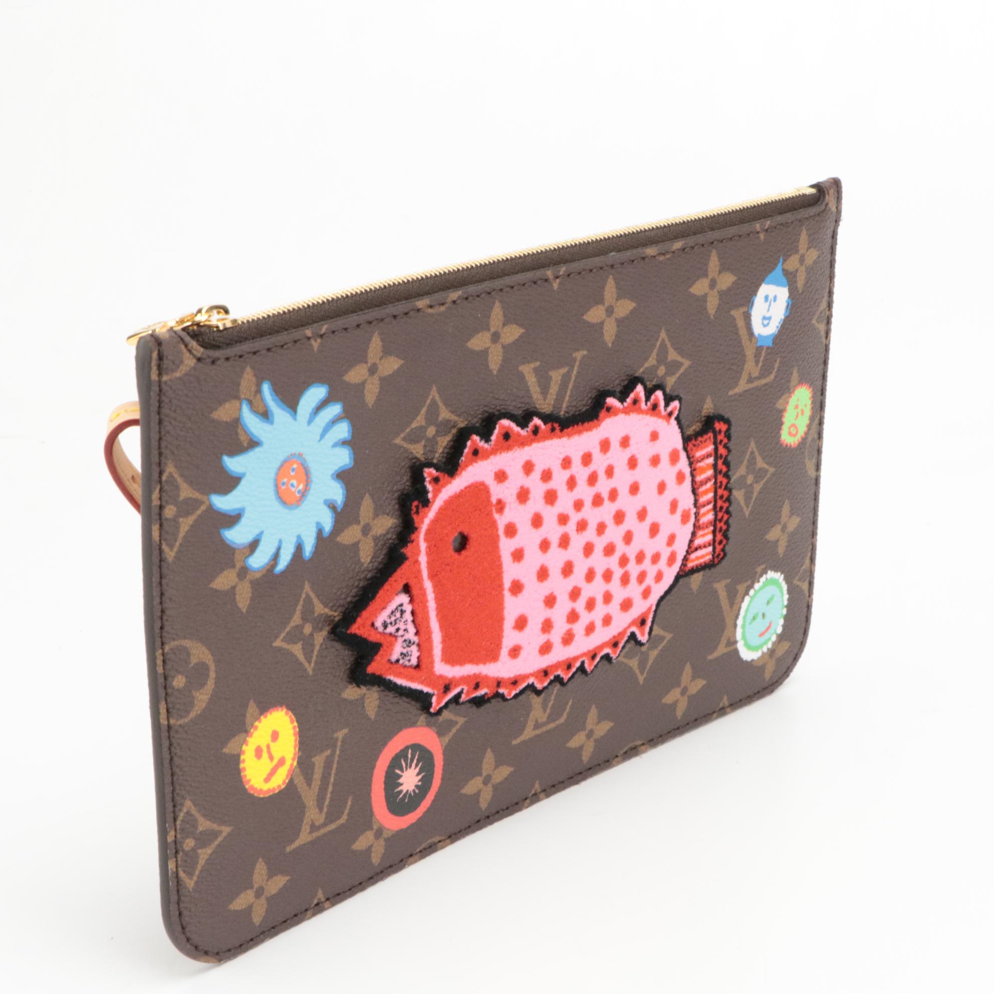 Louis Vuitton x Yayoi Kusama Neverfull MM Face Tote in Monogram Canvas With Box