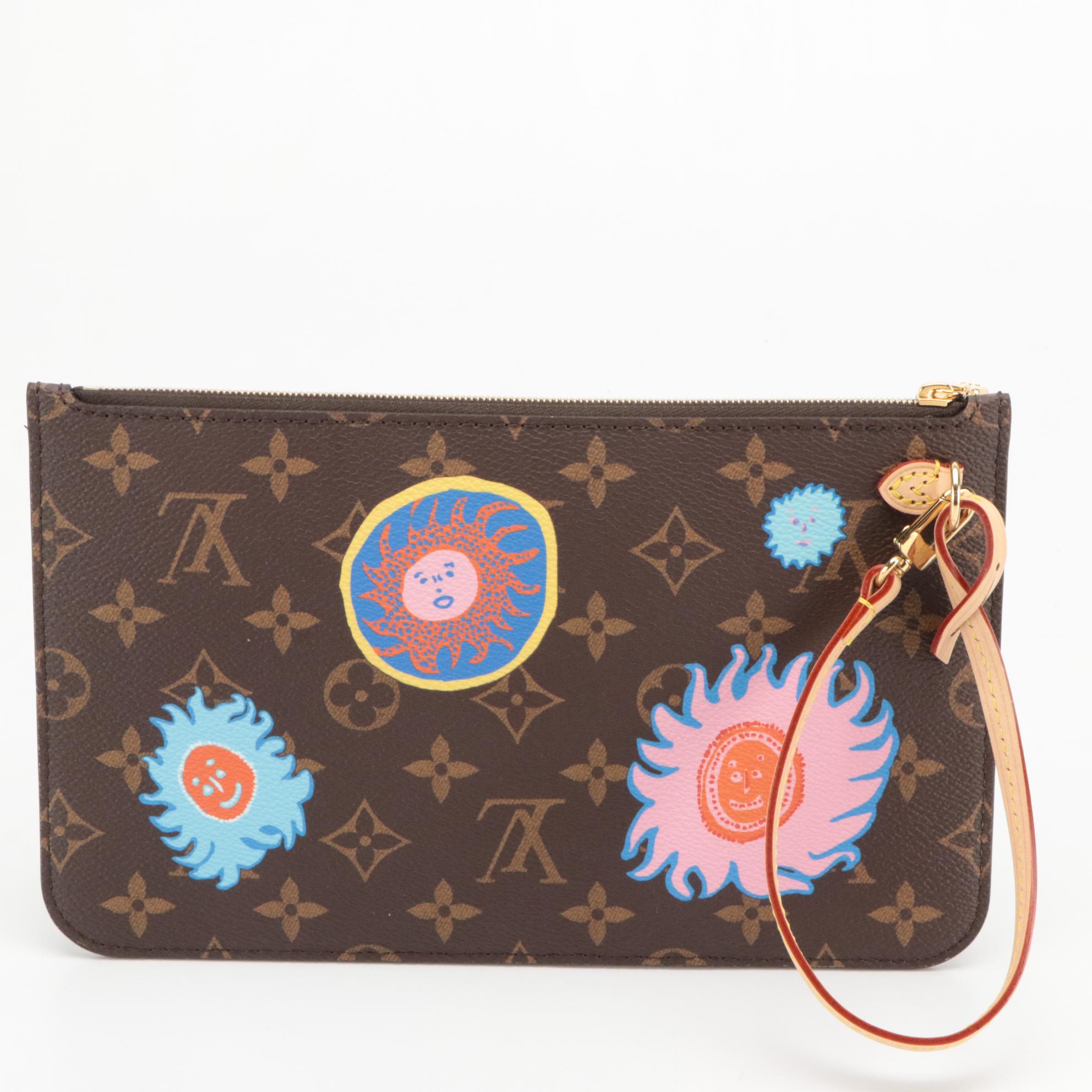 Louis Vuitton x Yayoi Kusama Neverfull MM Face Tote in Monogram Canvas With Box