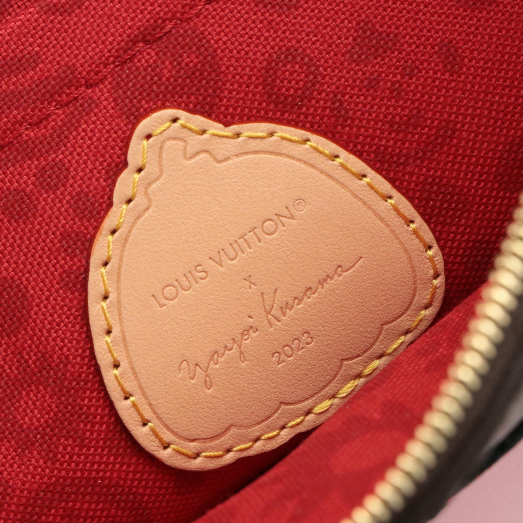 Louis Vuitton x Yayoi Kusama Neverfull MM Face Tote in Monogram Canvas With Box