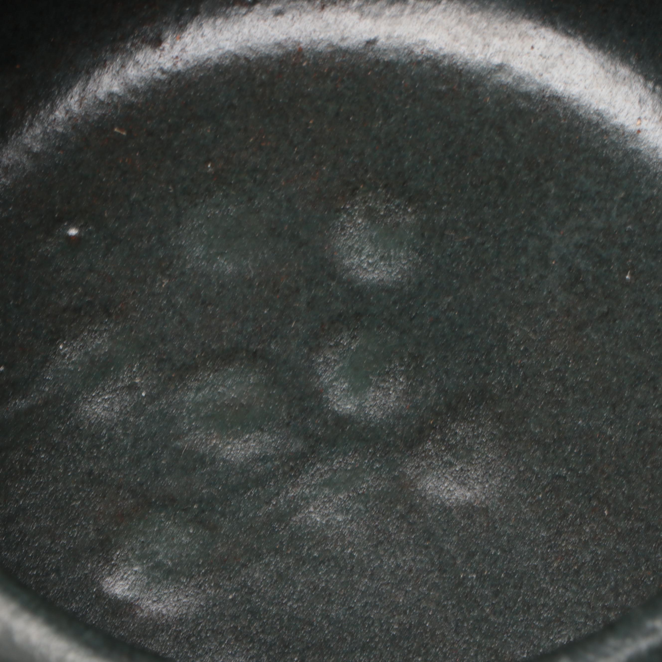 Paul Revere Pottery Black Matte Glaze Bowls and Plates, Early 20th Century