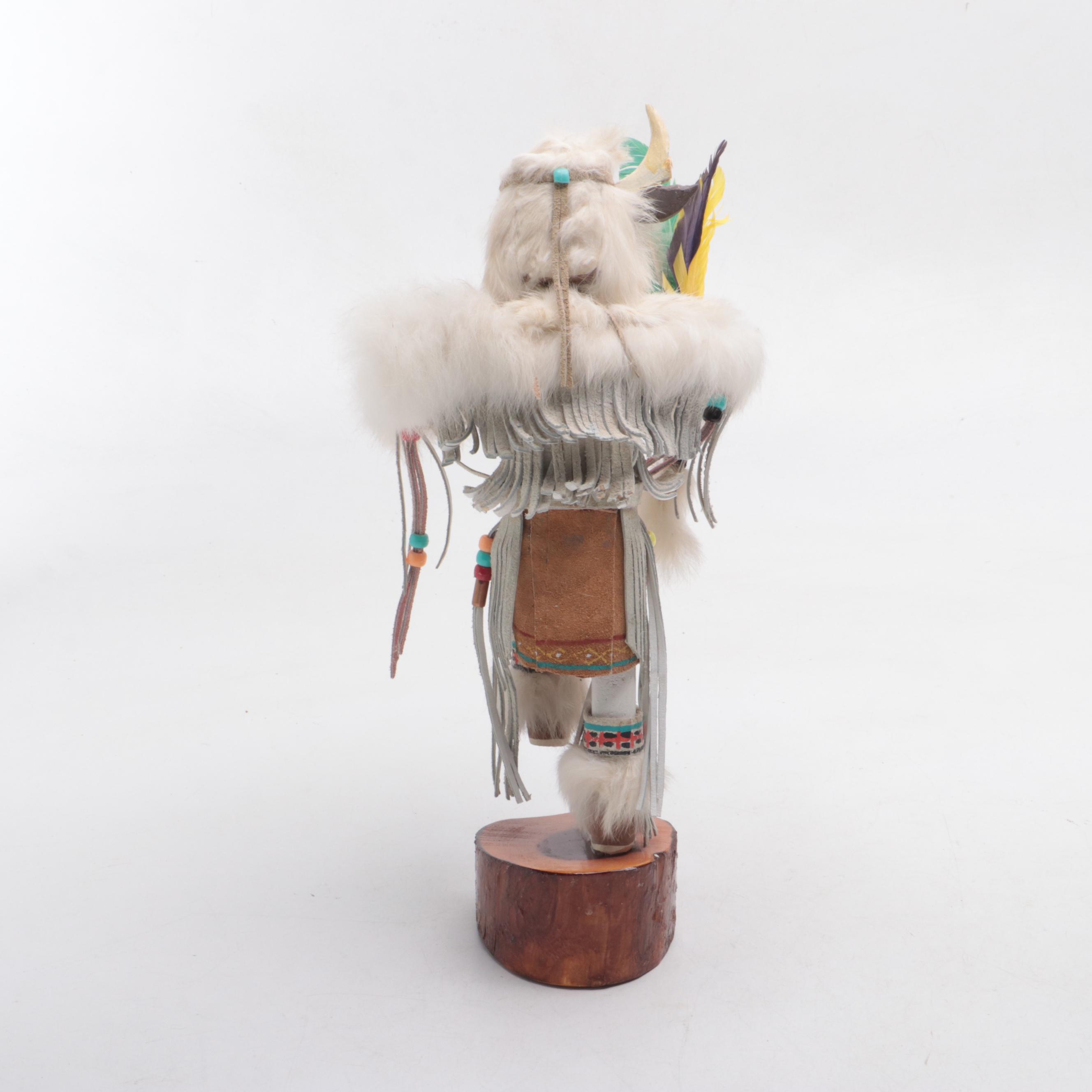 R. GreyBull "Wolf" & " Deer" w./ Jacida Lowley "Buffalo Warrior" Signed Kachinas