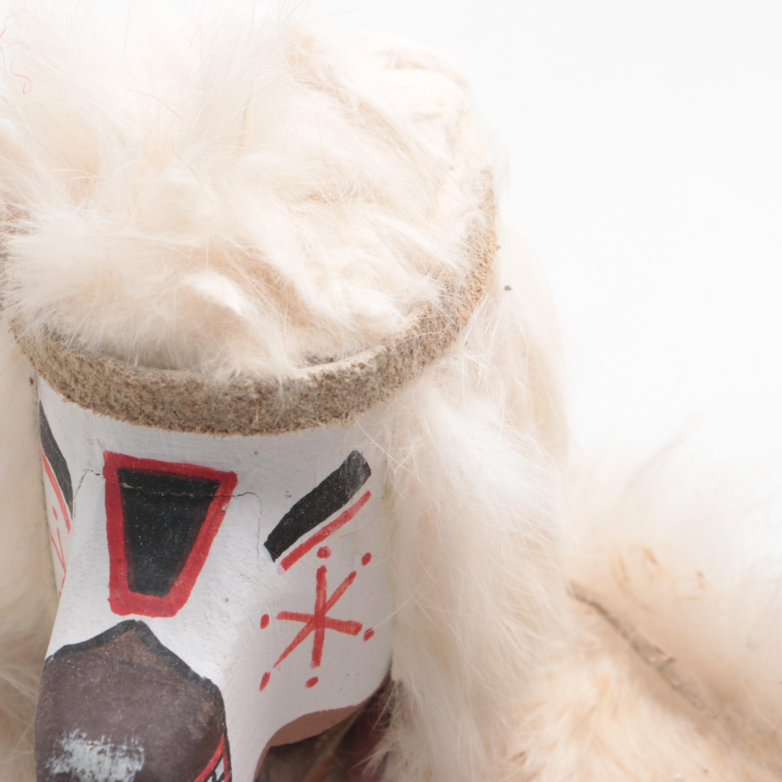 R. GreyBull "Wolf" & " Deer" w./ Jacida Lowley "Buffalo Warrior" Signed Kachinas