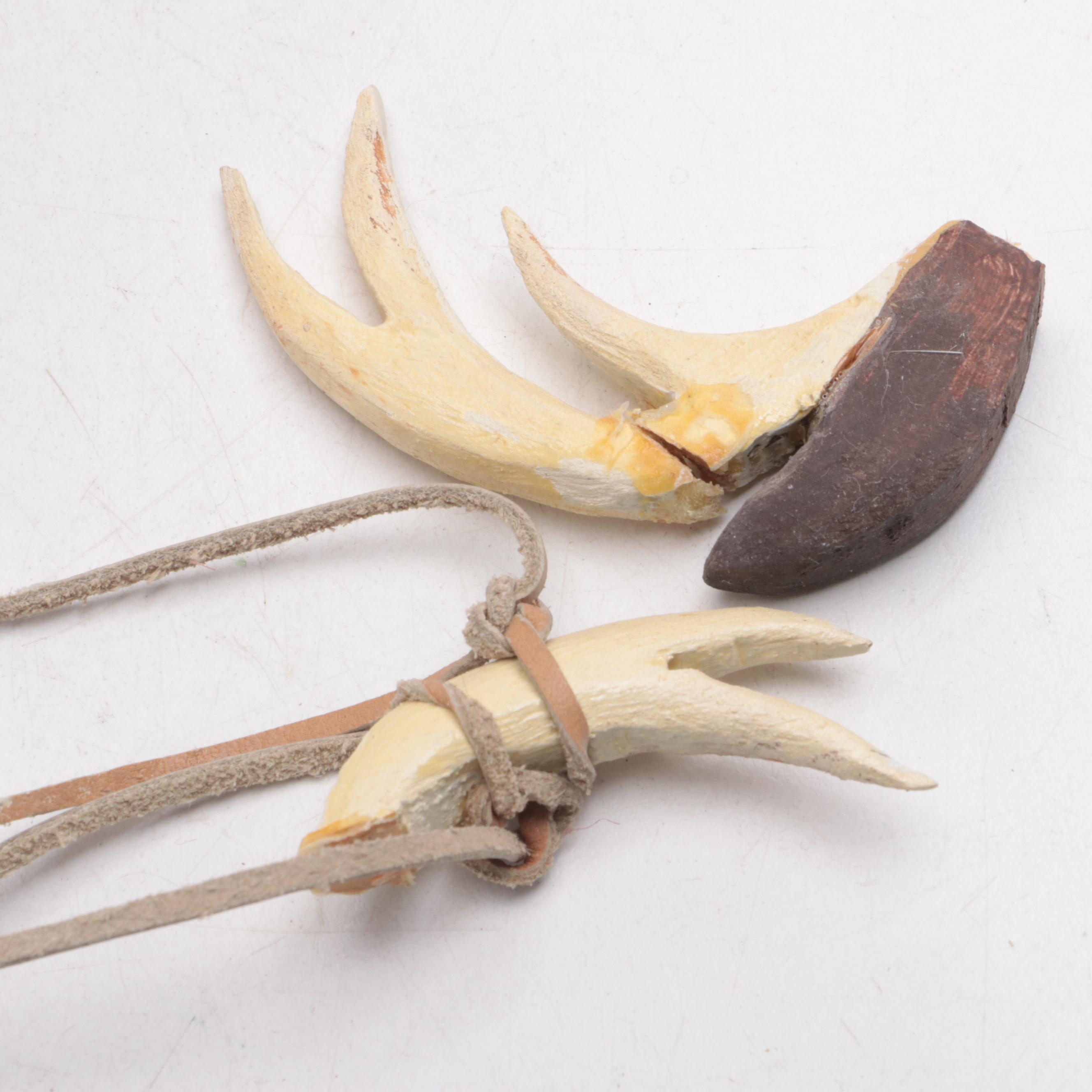 R. GreyBull "Wolf" & " Deer" w./ Jacida Lowley "Buffalo Warrior" Signed Kachinas