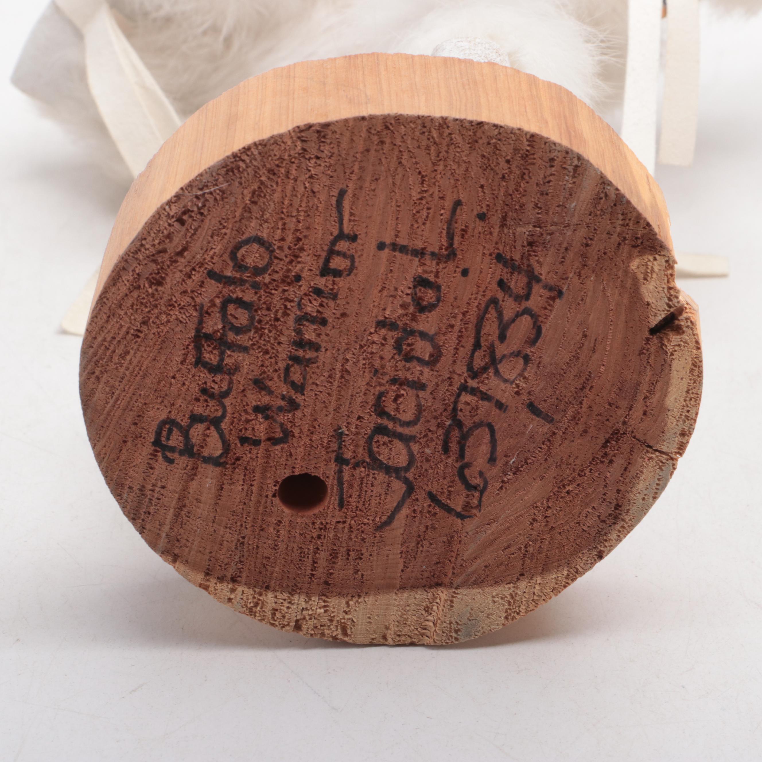 R. GreyBull "Wolf" & " Deer" w./ Jacida Lowley "Buffalo Warrior" Signed Kachinas