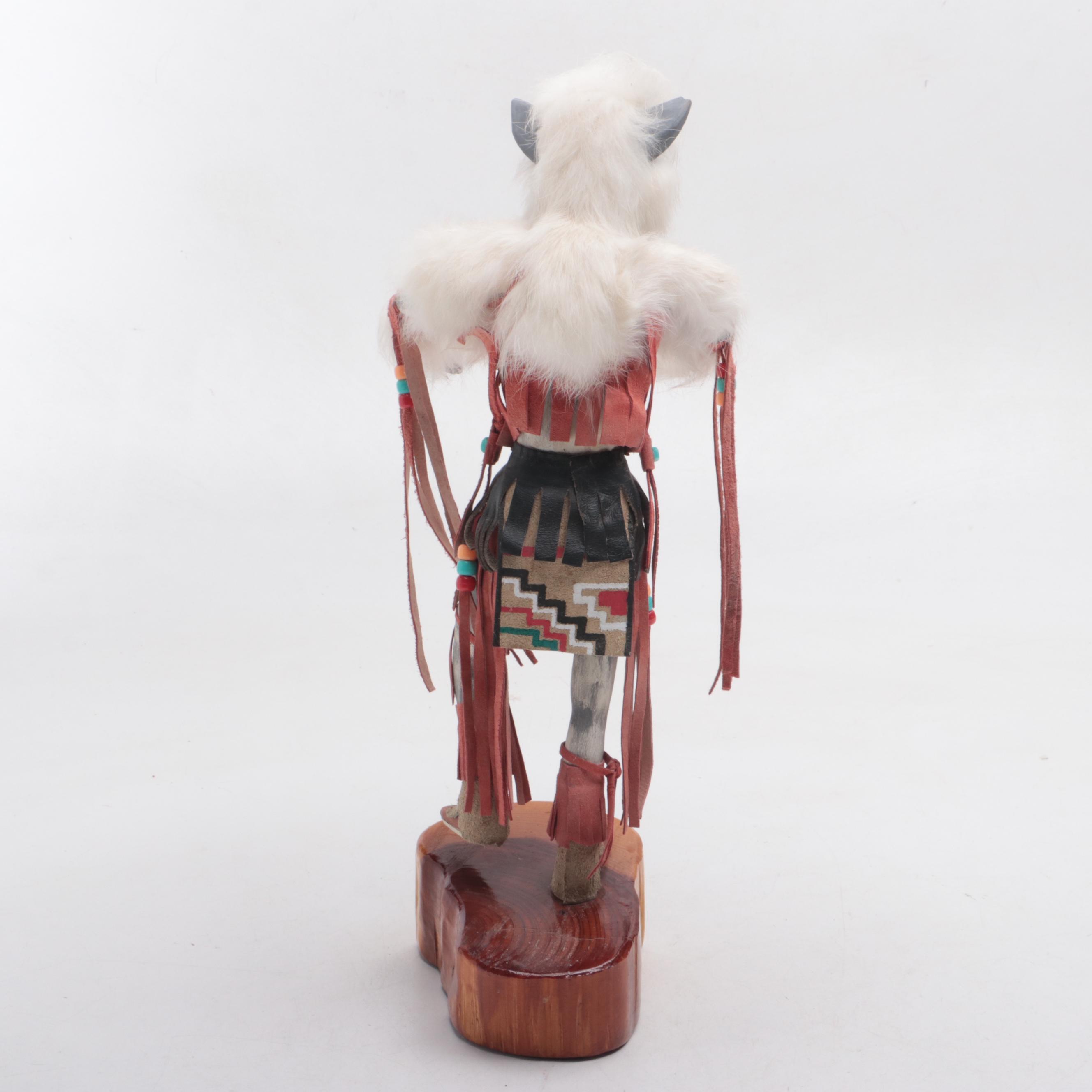 R. GreyBull "Wolf" & " Deer" w./ Jacida Lowley "Buffalo Warrior" Signed Kachinas