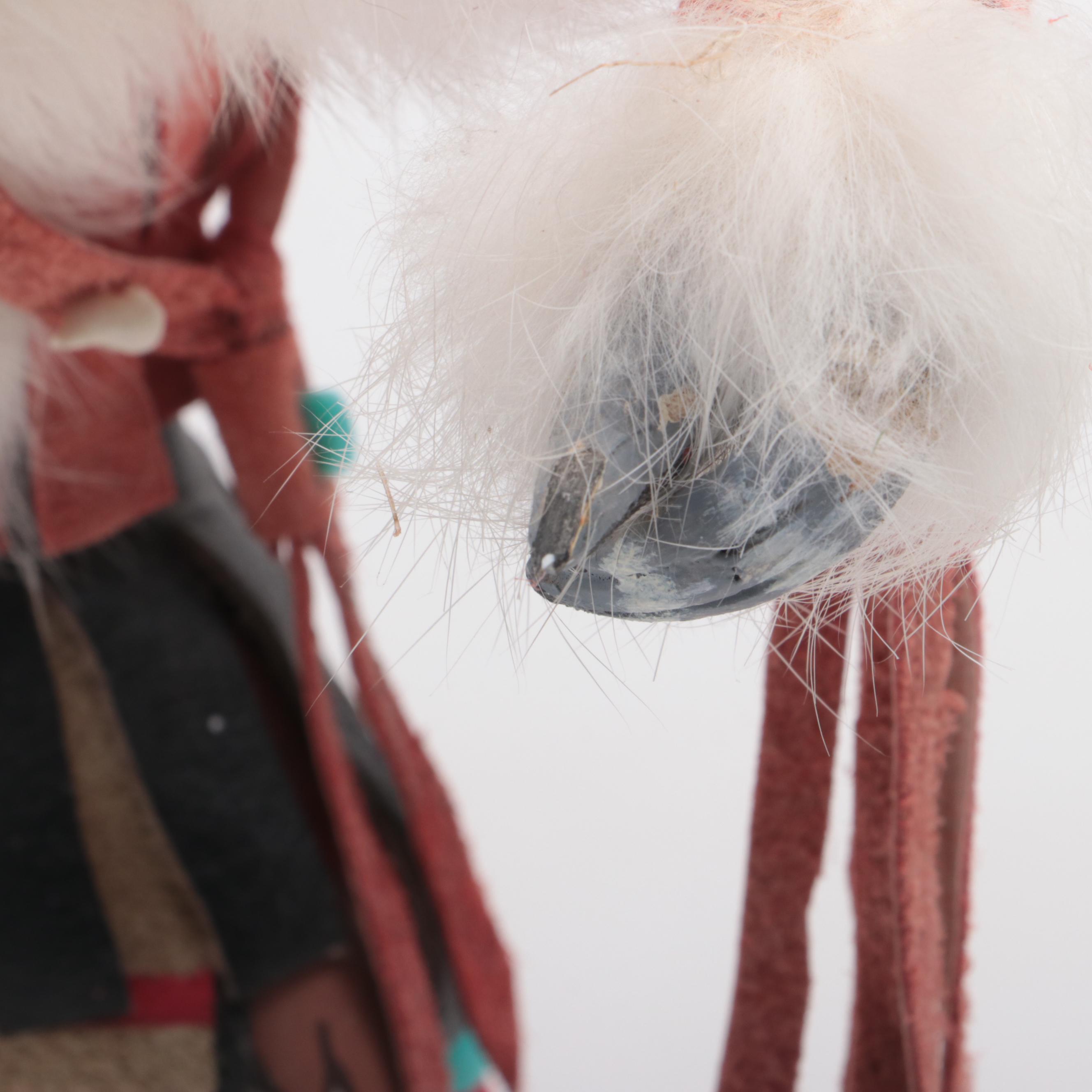 R. GreyBull "Wolf" & " Deer" w./ Jacida Lowley "Buffalo Warrior" Signed Kachinas