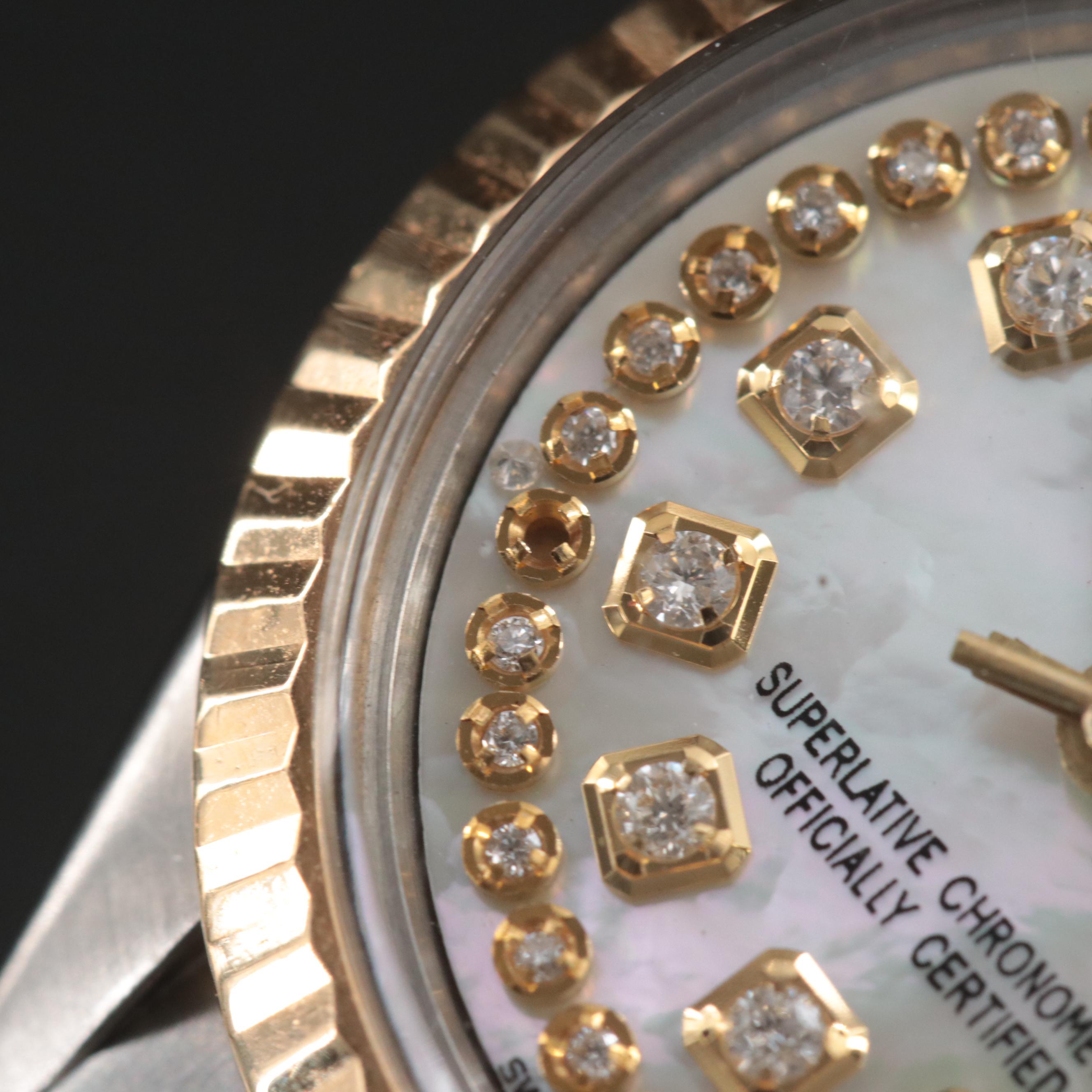 1966 Rolex Lady-Date Custom Diamond Dial 26MM Automatic Watch