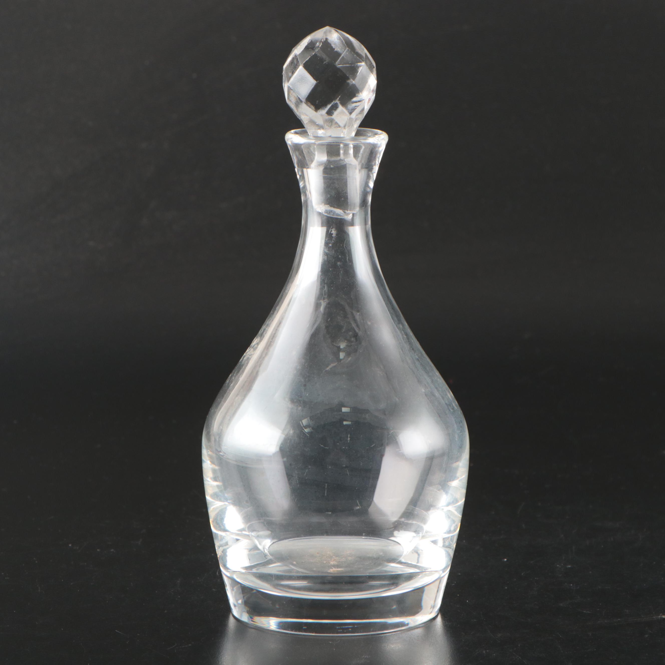 Stuben Art Glass Decanter and Other Cordial Glasses, Mid to Late 20th C.