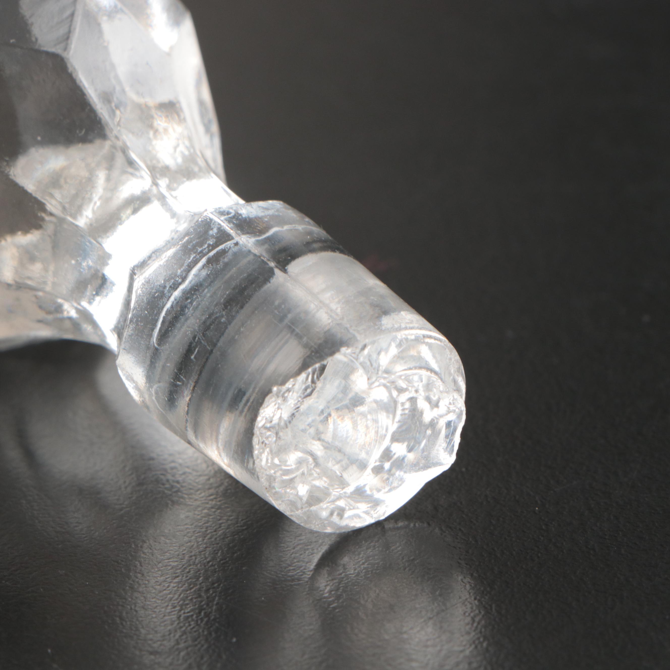 Stuben Art Glass Decanter and Other Cordial Glasses, Mid to Late 20th C.