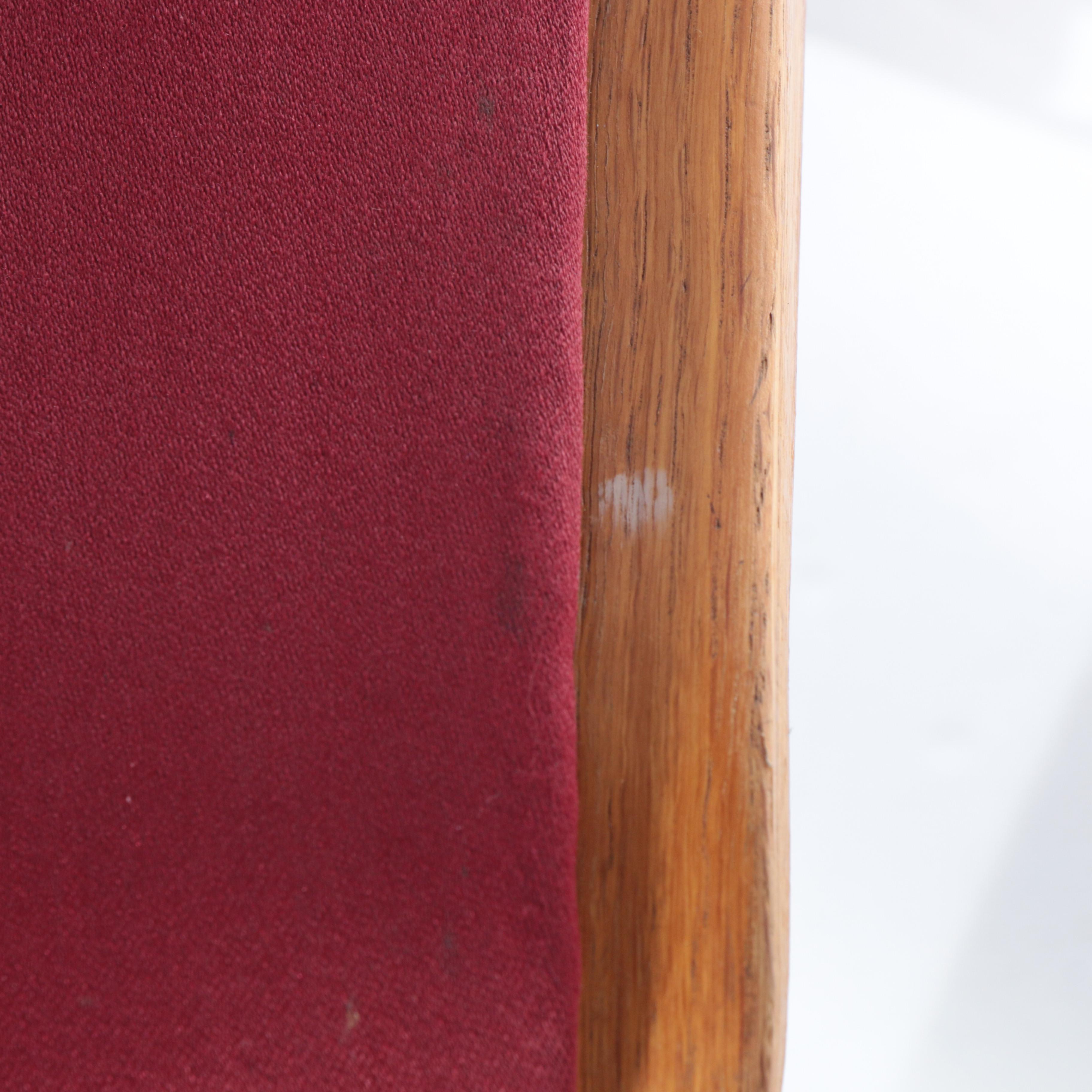 Pair of Knoll Laminated Oak, Aluminum, and Steel Swivel-Tilt Desk Chairs