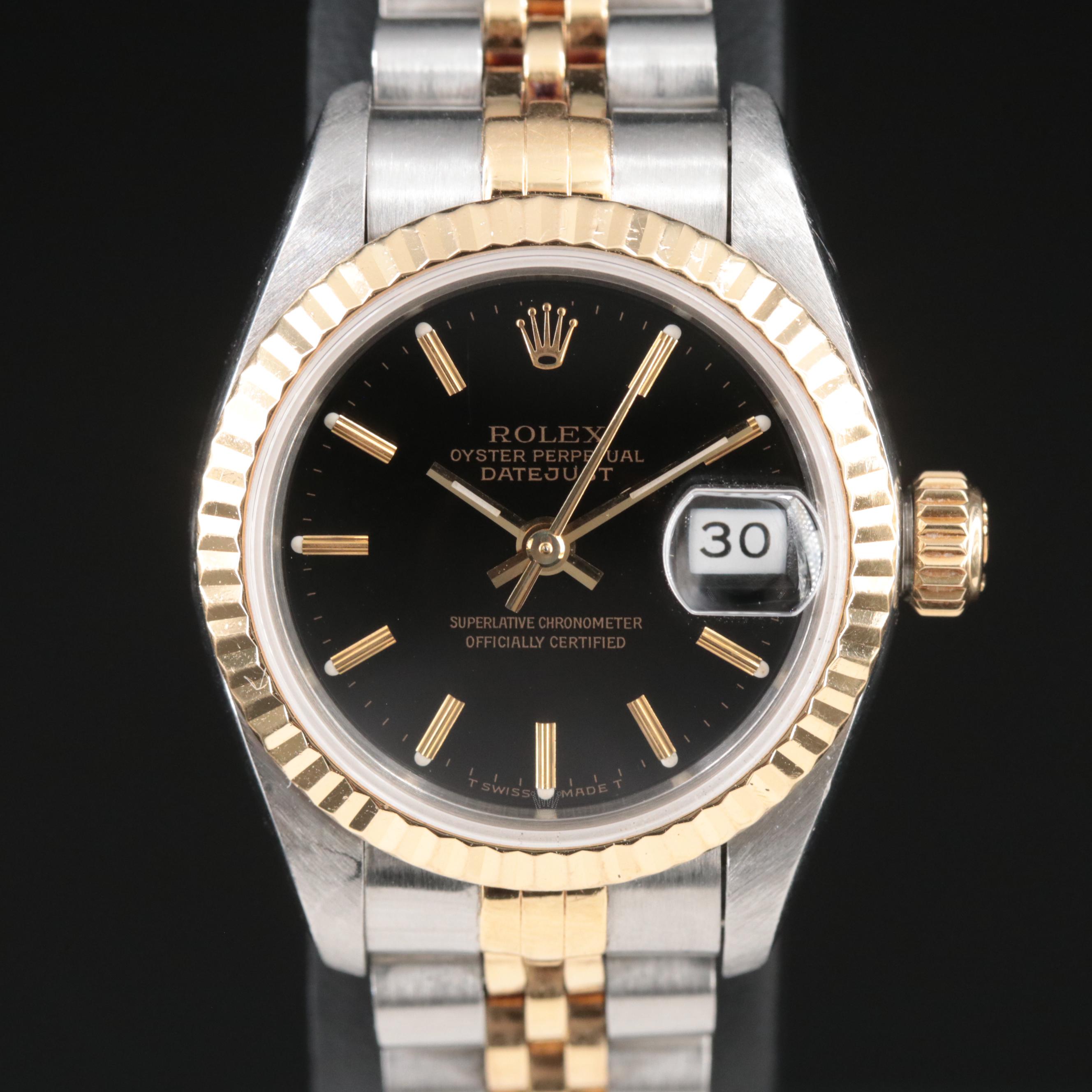 1991 Rolex Datejust 26MM 18K Gold and Steel Automatic Watch