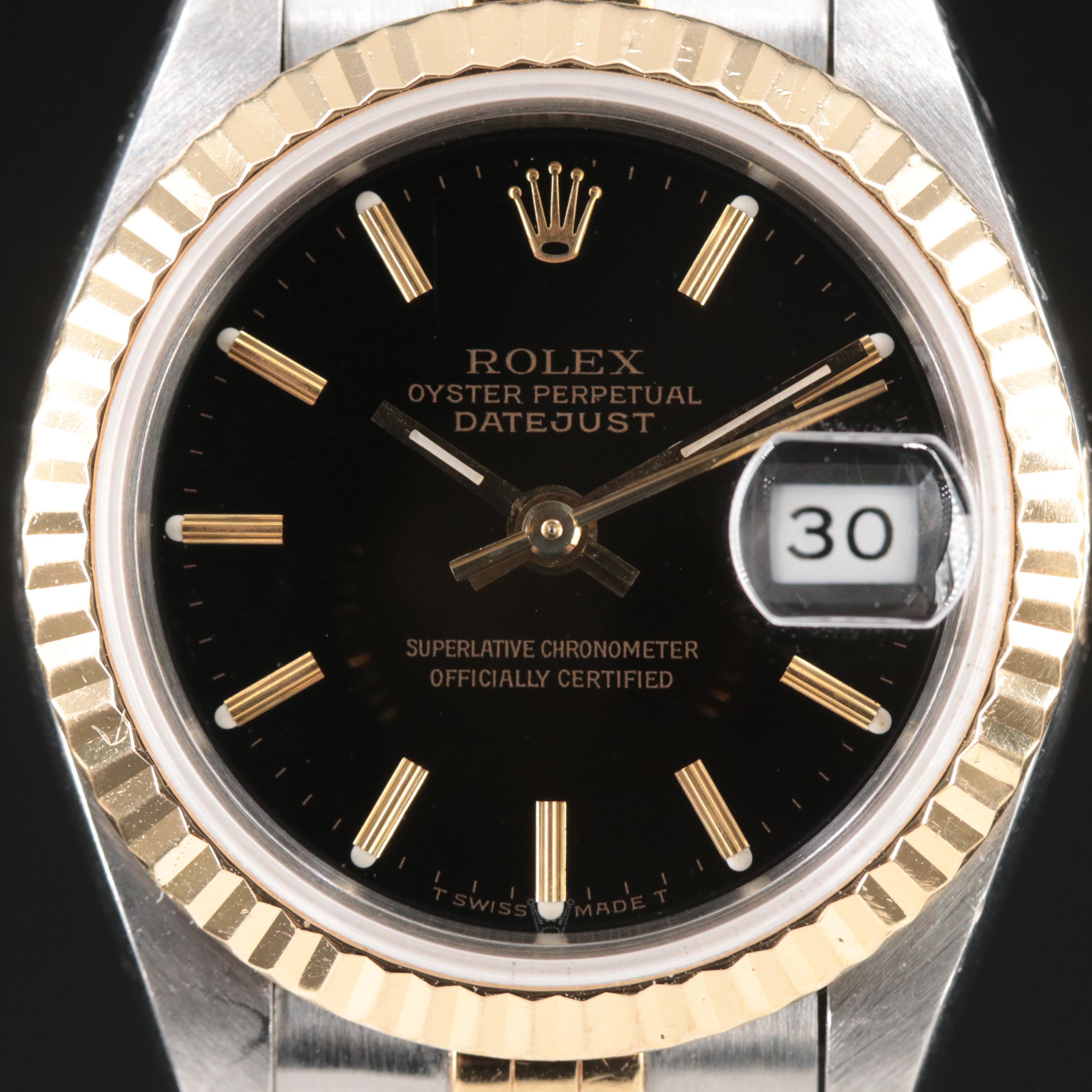1991 Rolex Datejust 26MM 18K Gold and Steel Automatic Watch