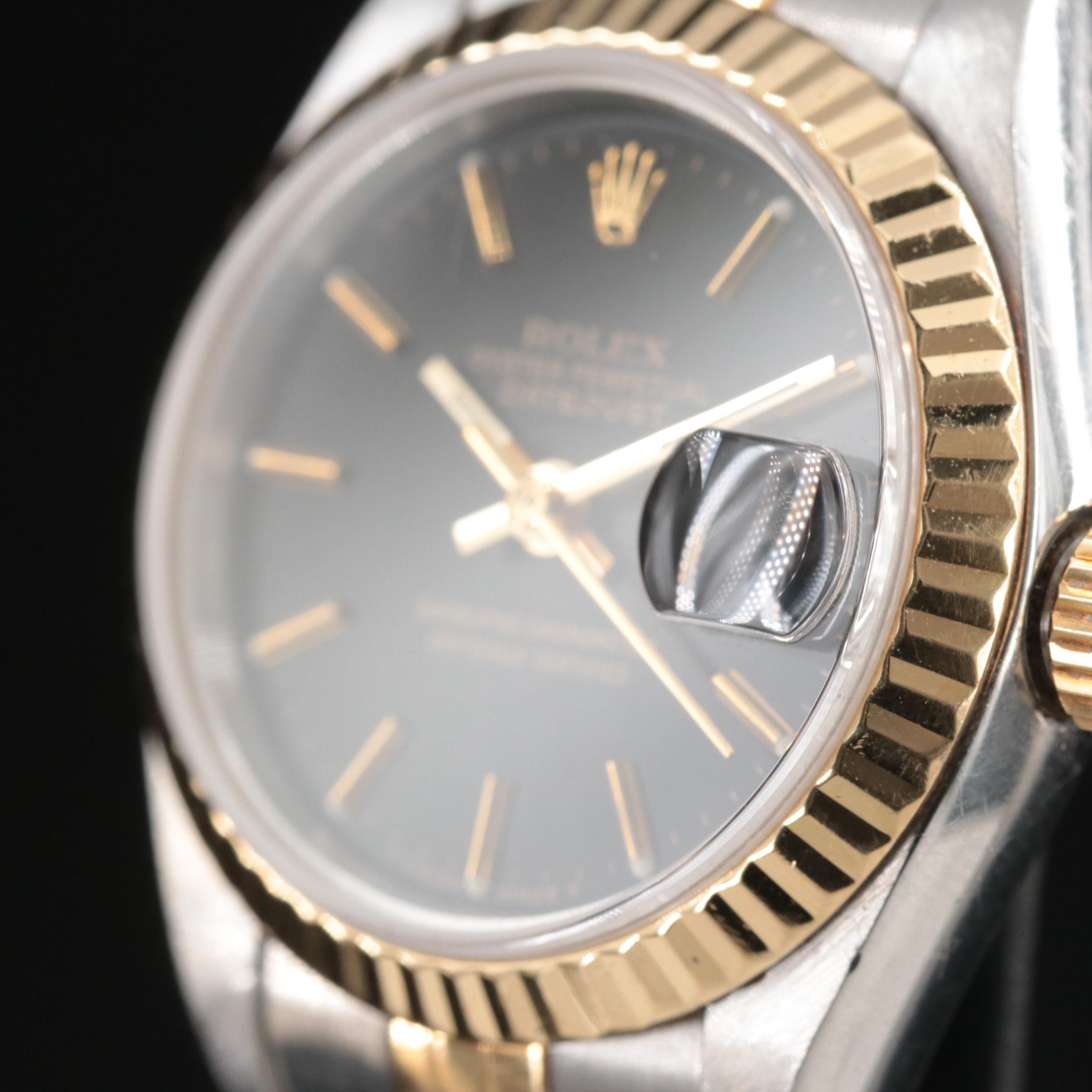 1991 Rolex Datejust 26MM 18K Gold and Steel Automatic Watch