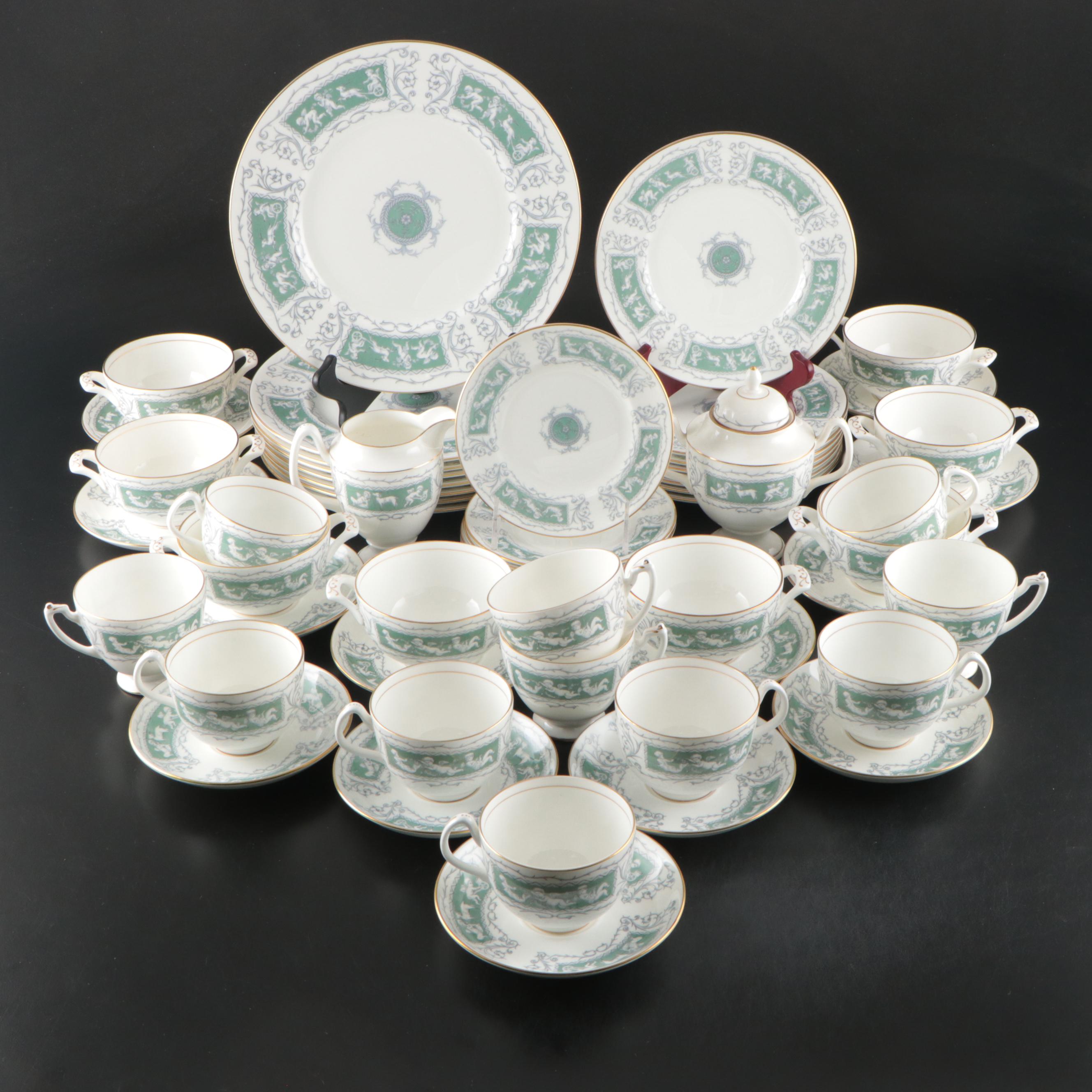 Coalport "Revelry Green" Bone China Dinnerware, 1970–1978