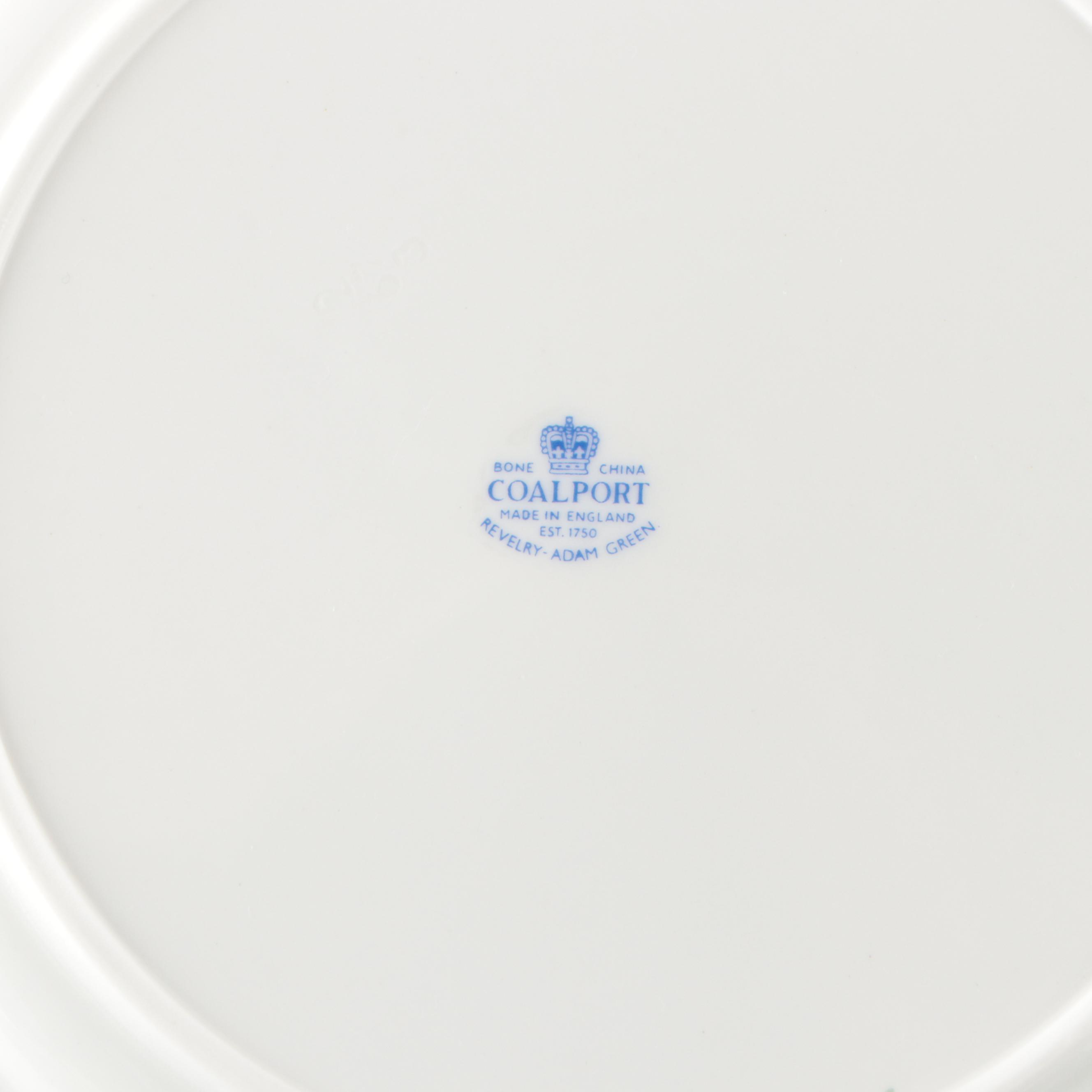 Coalport "Revelry Green" Bone China Dinnerware, 1970–1978