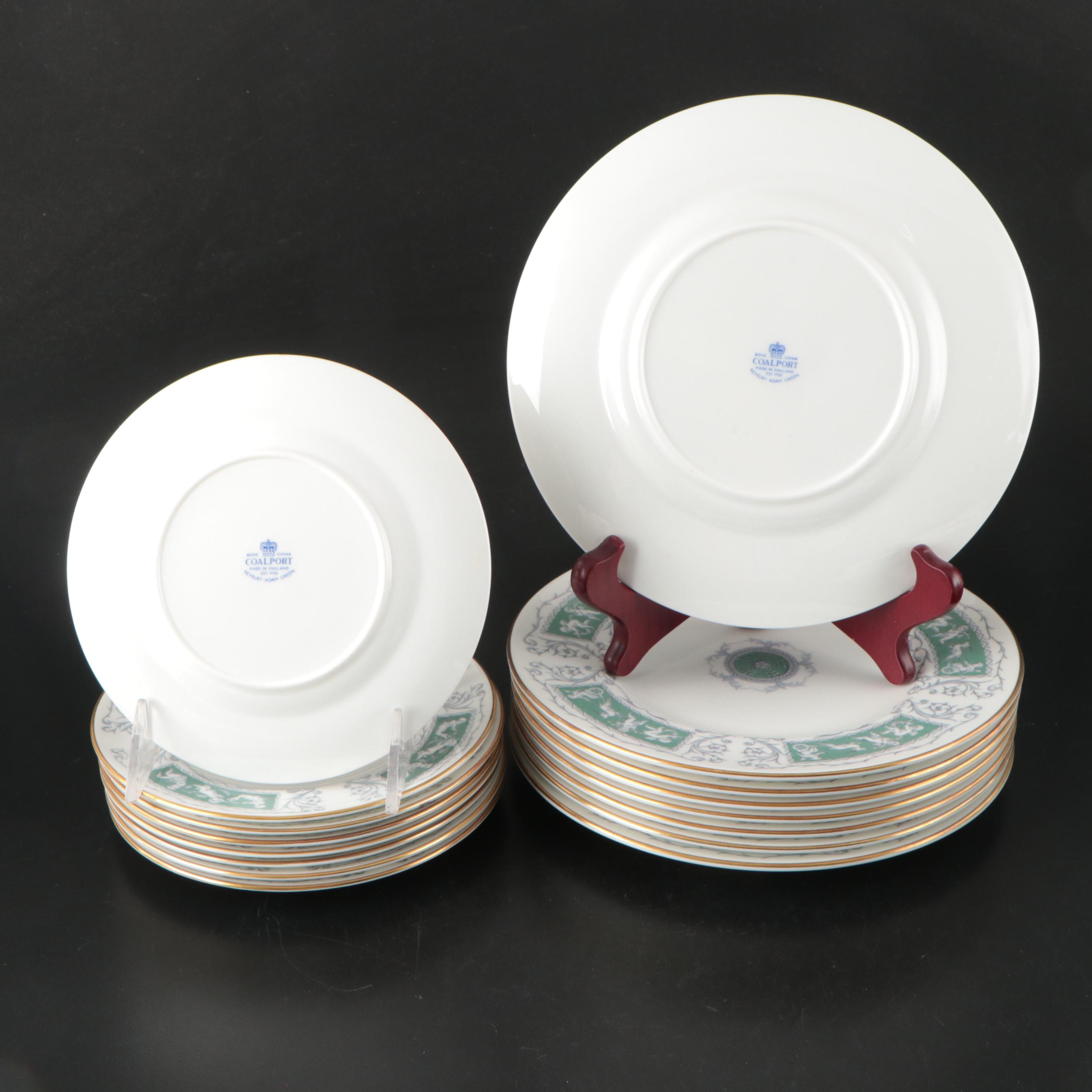 Coalport "Revelry Green" Bone China Dinnerware, 1970–1978