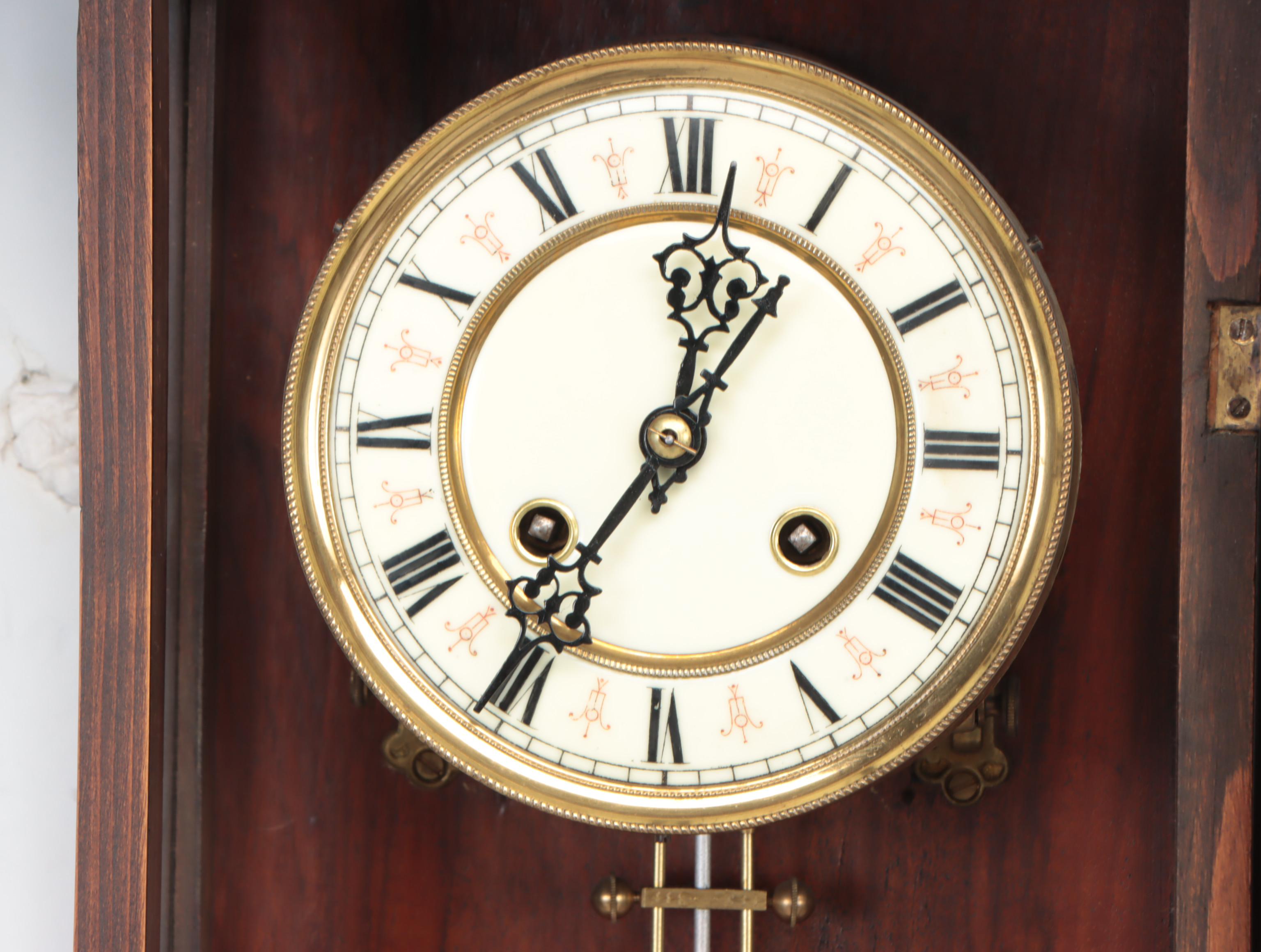 Mahogany Veneer Pendulum Wall Clock