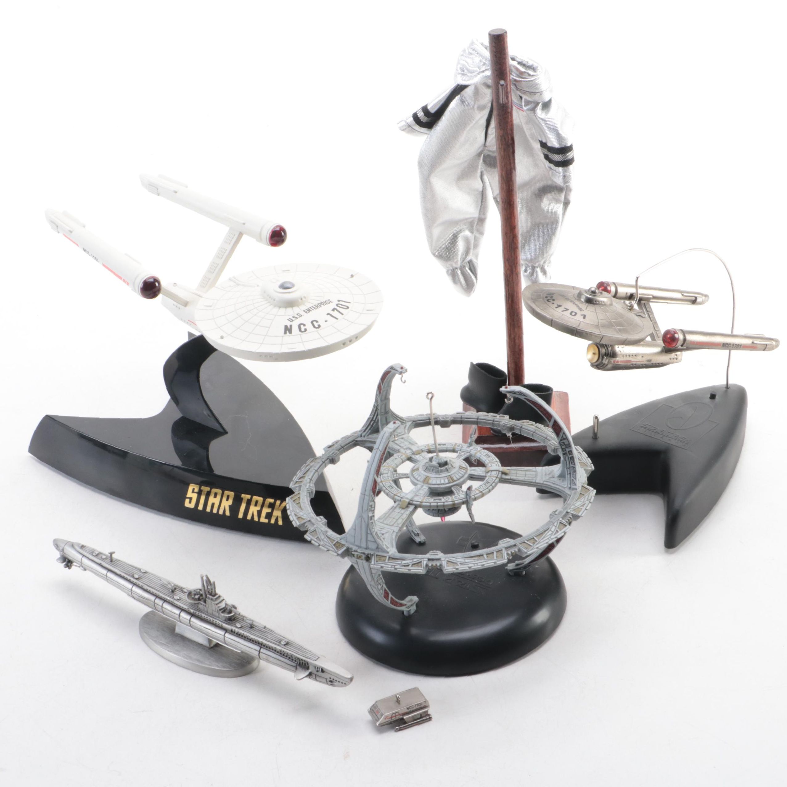 Star Trek Mini U.S.S. Enterprise, Space Station, Galileo & WWII German U-Boat