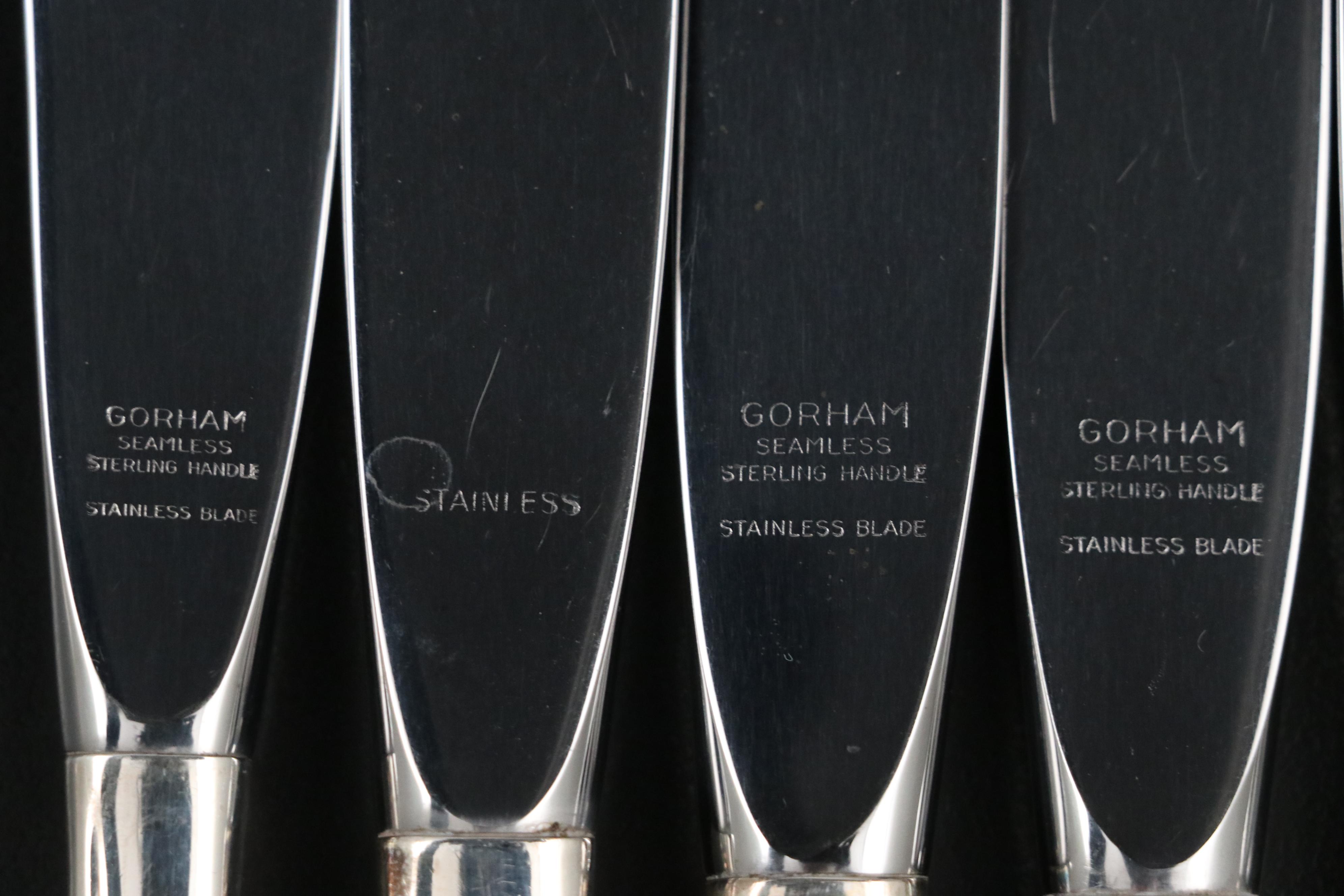 Gorham "Sea Rose" Sterling Silver Flatware, Mid to Late 20th Century