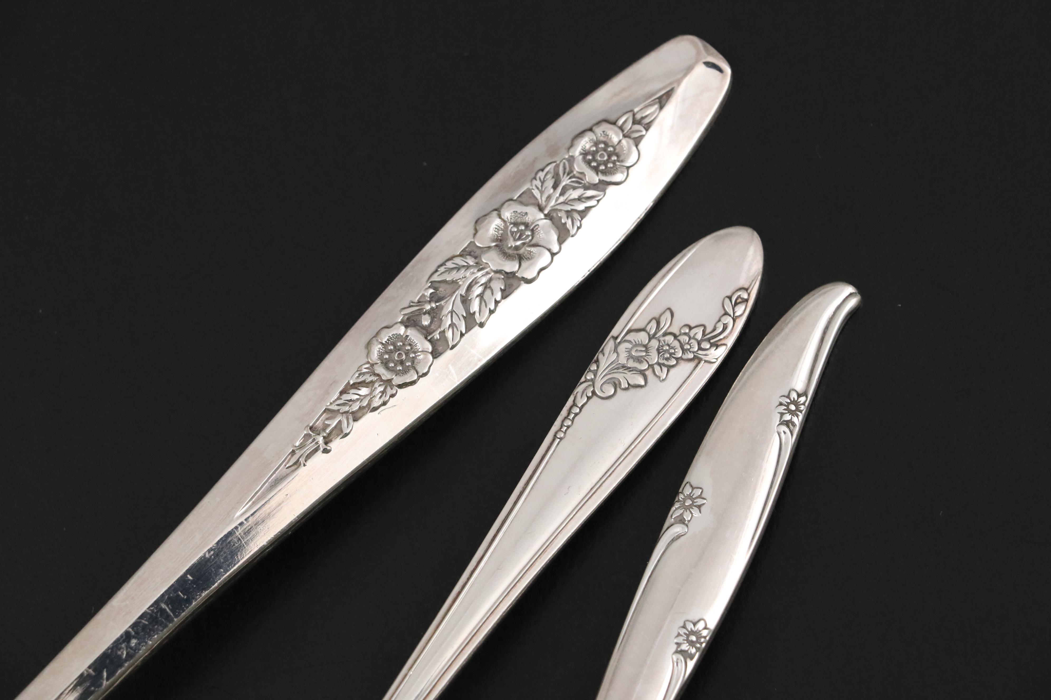 Gorham "Sea Rose" Sterling Silver Flatware, Mid to Late 20th Century