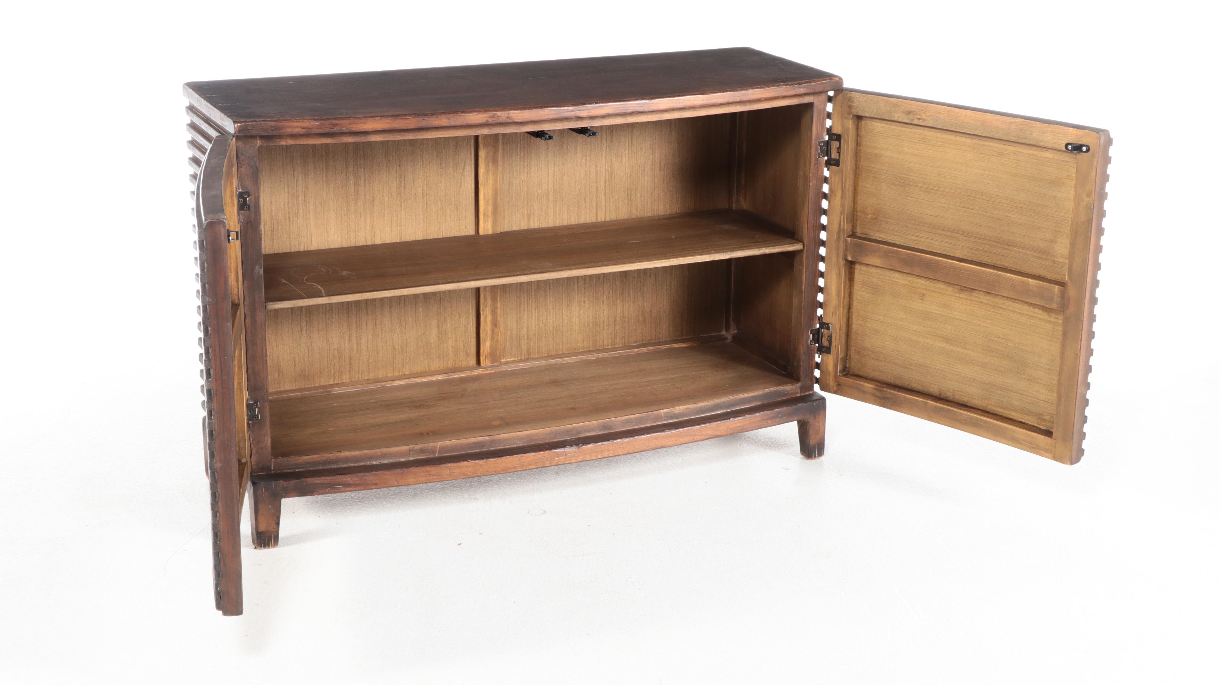 Arhaus Furniture Rustic Slatted Pine Buffet