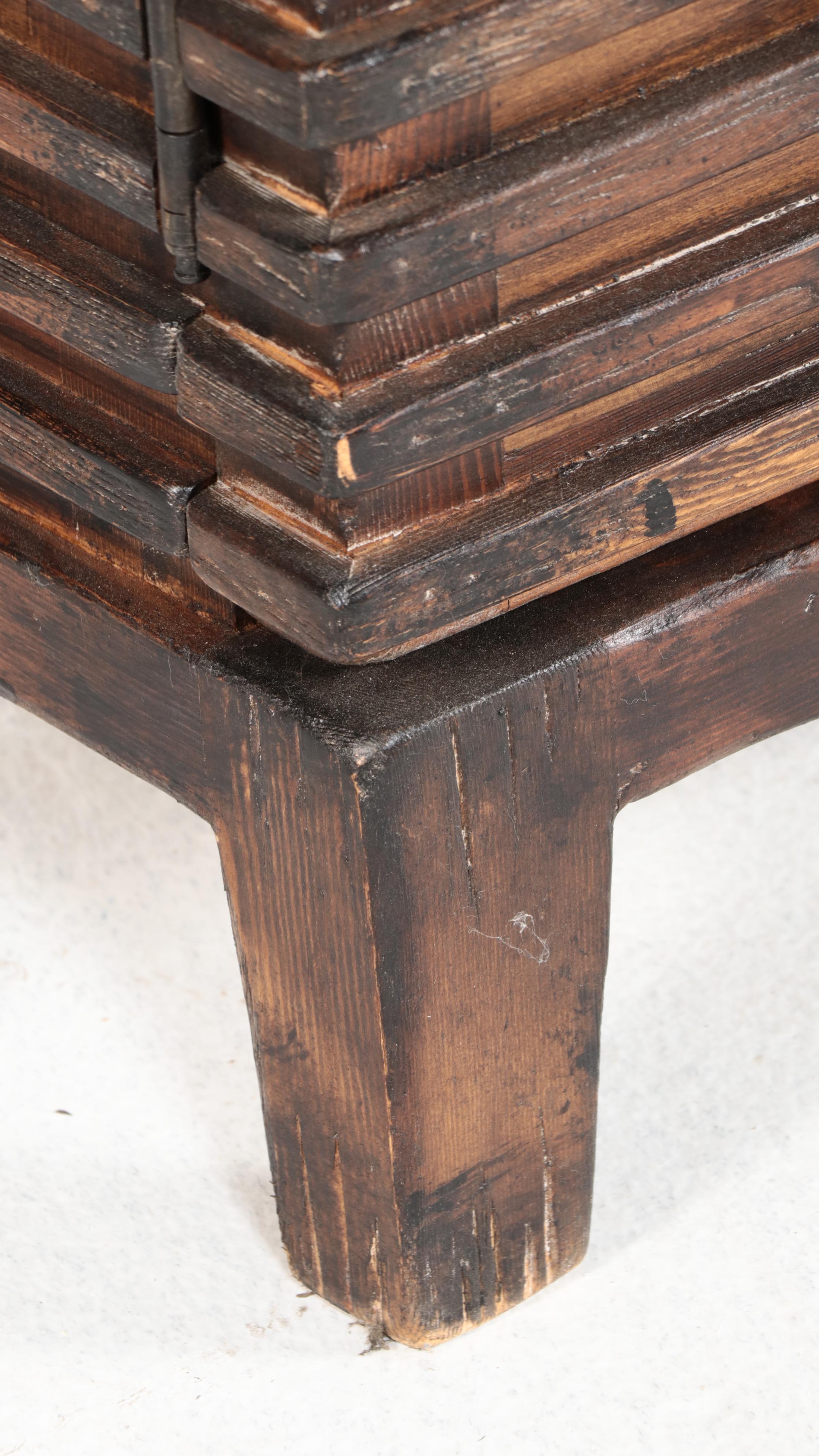 Arhaus Furniture Rustic Slatted Pine Buffet