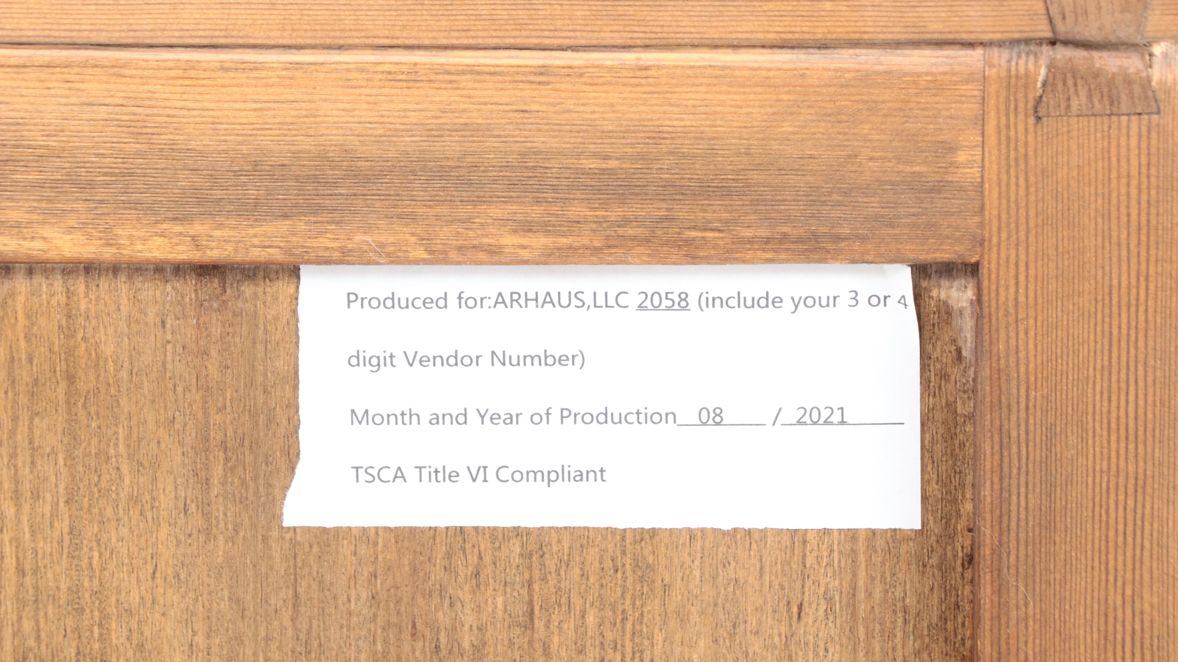 Arhaus Furniture Rustic Slatted Pine Buffet