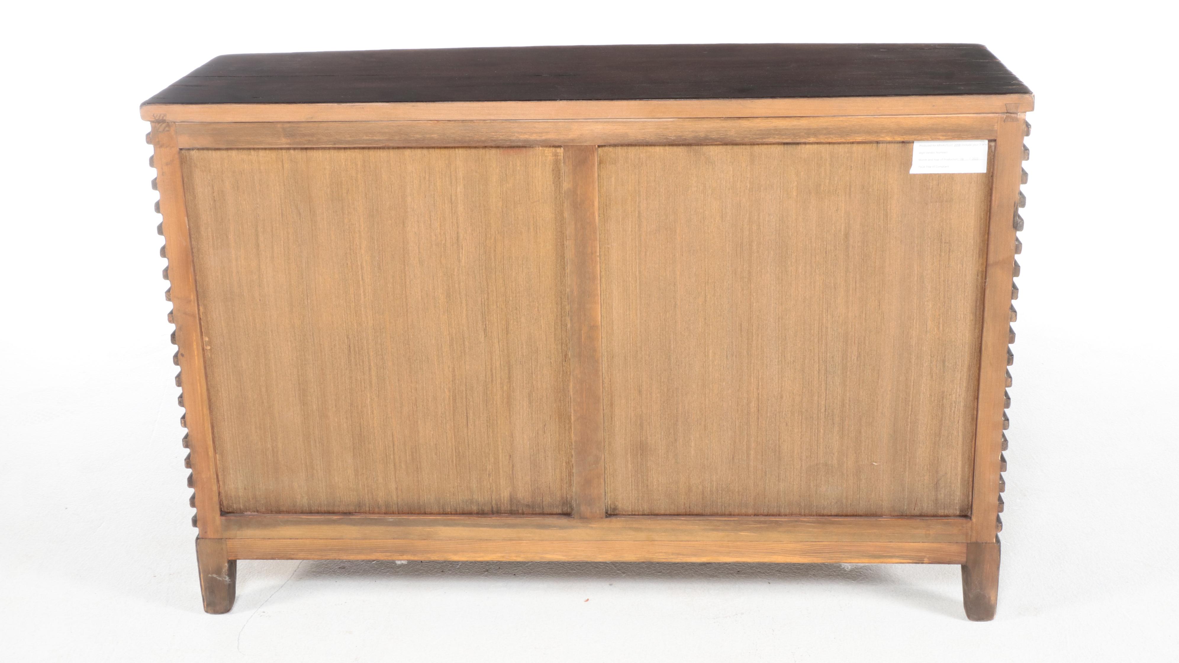 Arhaus Furniture Rustic Slatted Pine Buffet