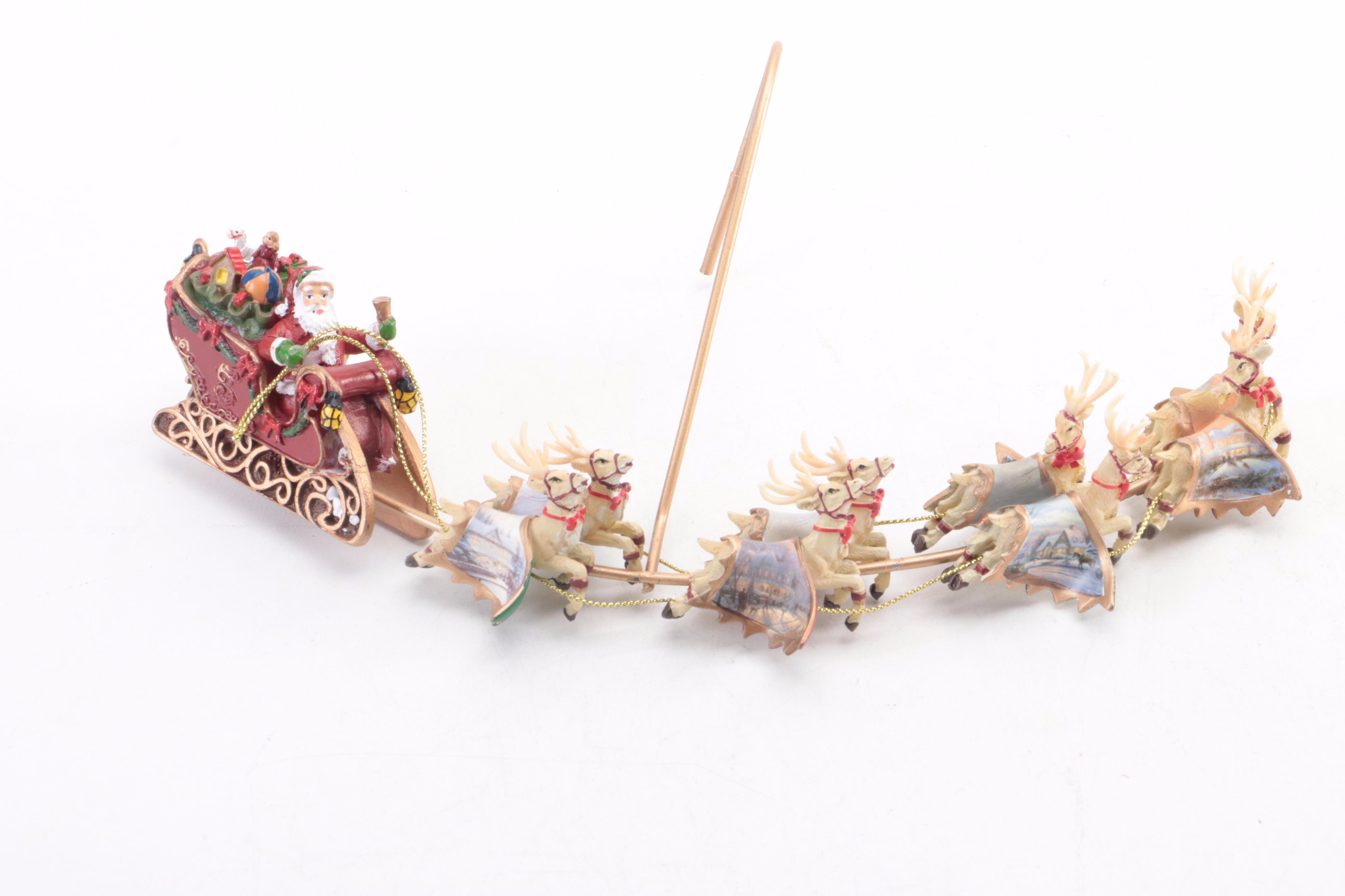 Thomas Kinkade Revolving Christmas Tree Topper