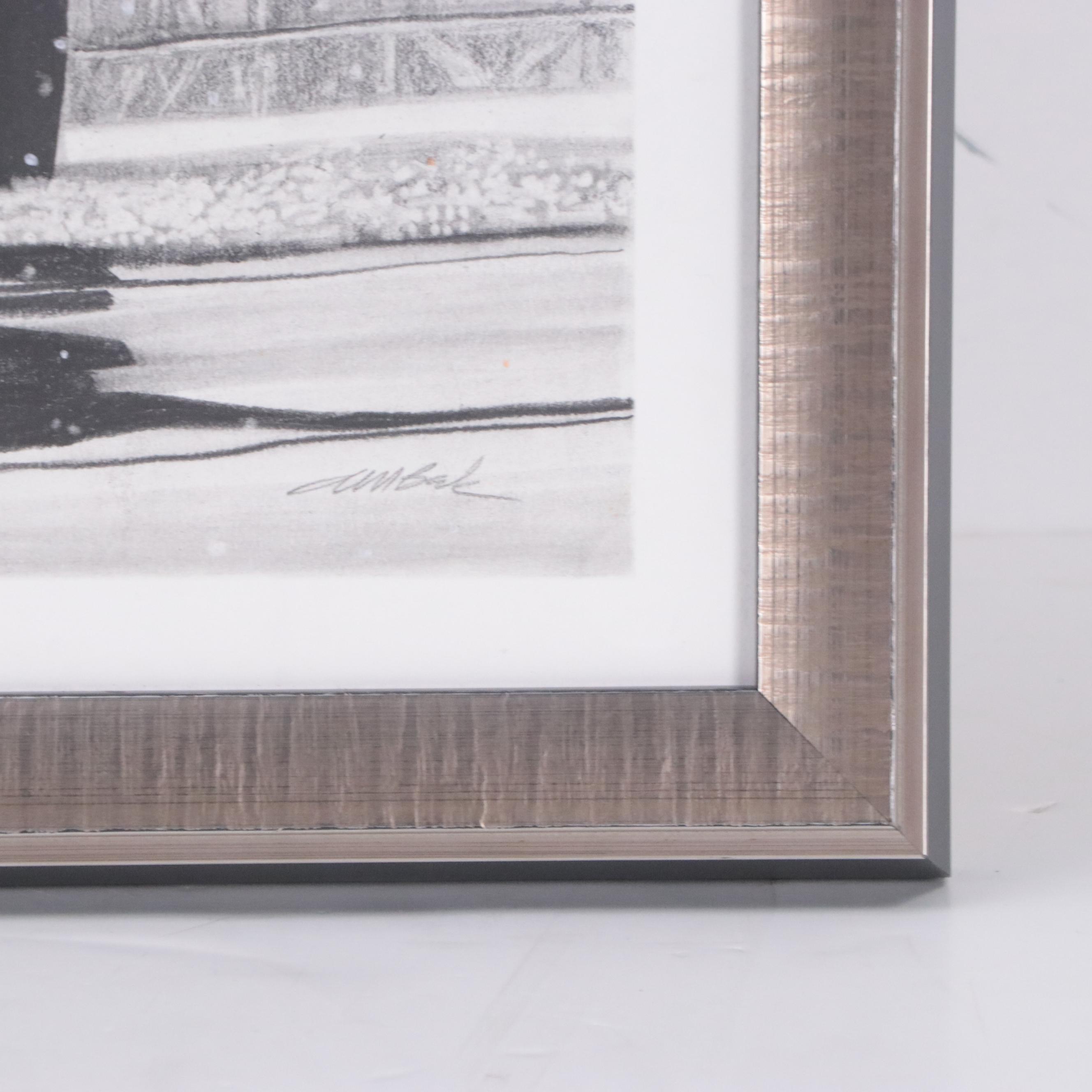 David Michael Beck Mixed Media Painting "The Misdirected Snow Bird"