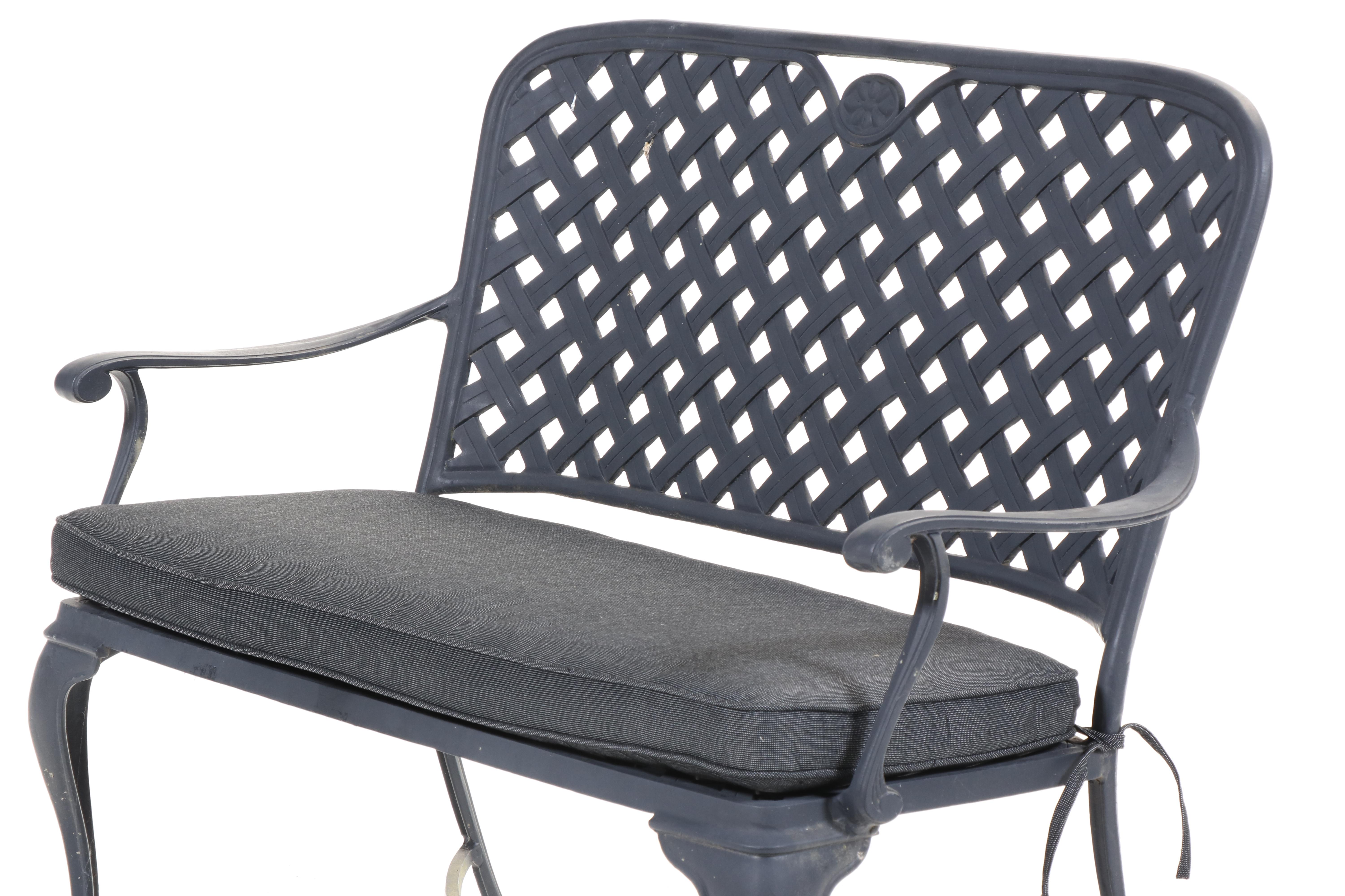 Summer Classics Provance Cast Aluminum Bench With Cushion