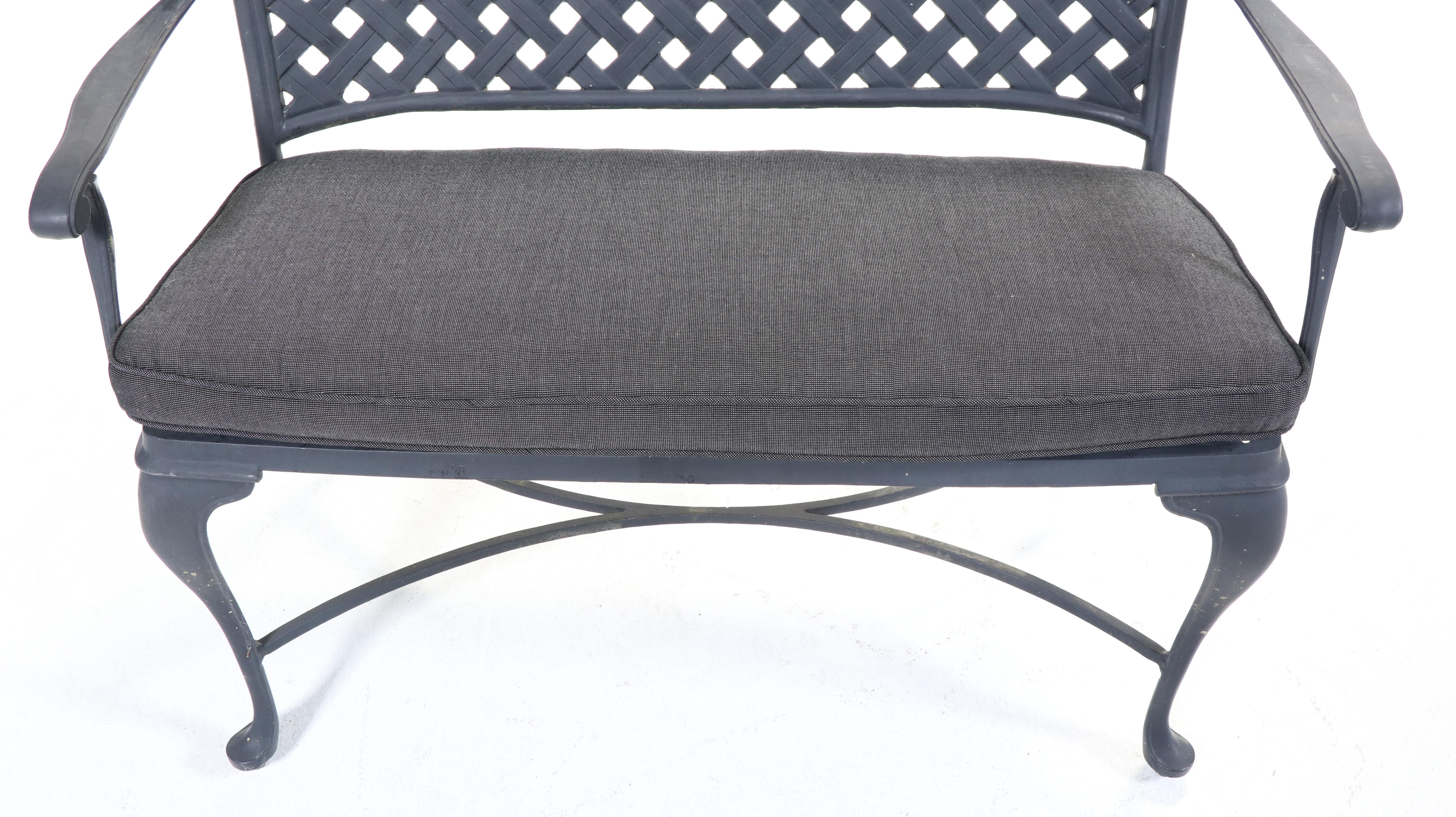 Summer Classics Provance Cast Aluminum Bench With Cushion