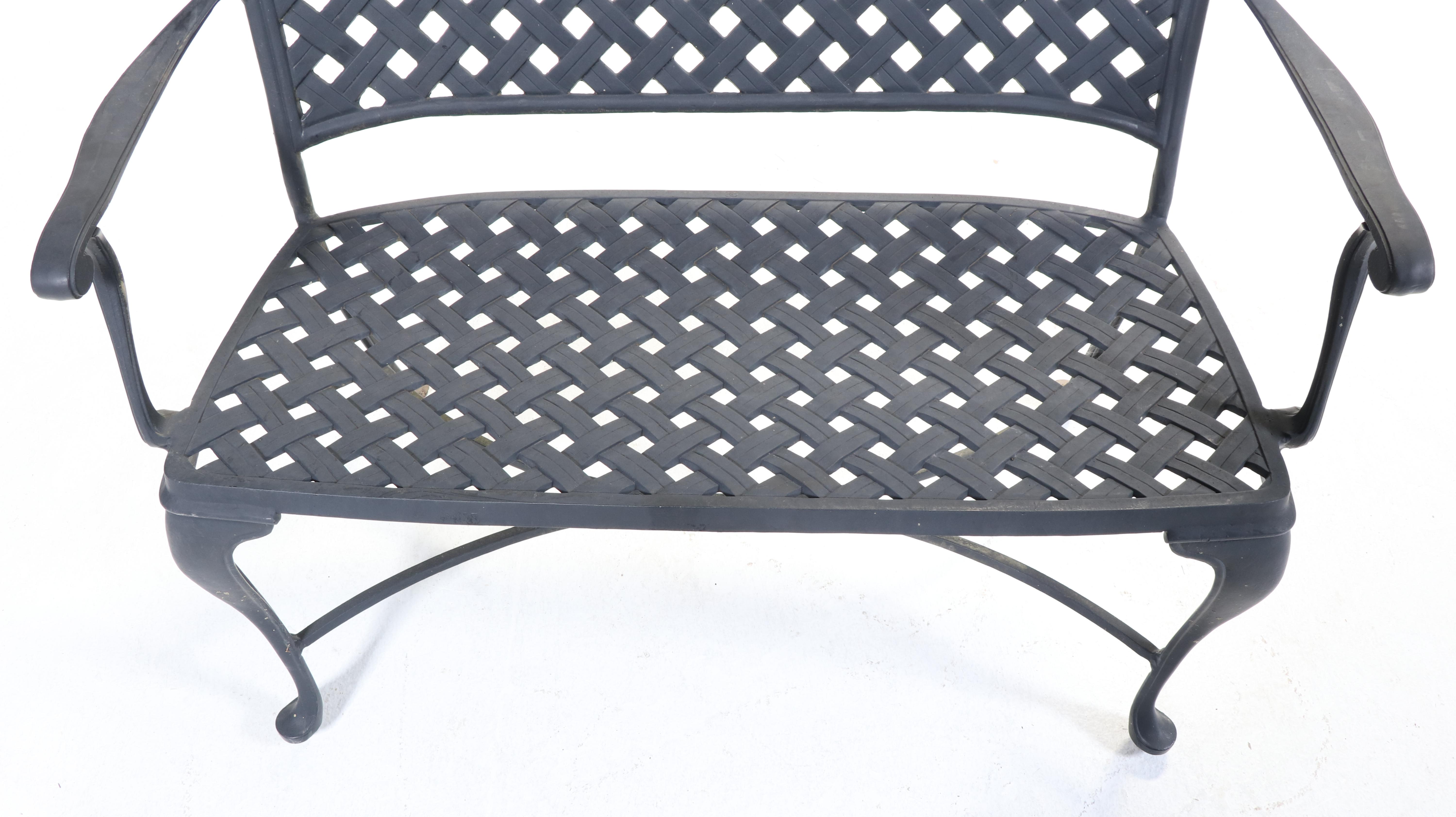 Summer Classics Provance Cast Aluminum Bench With Cushion