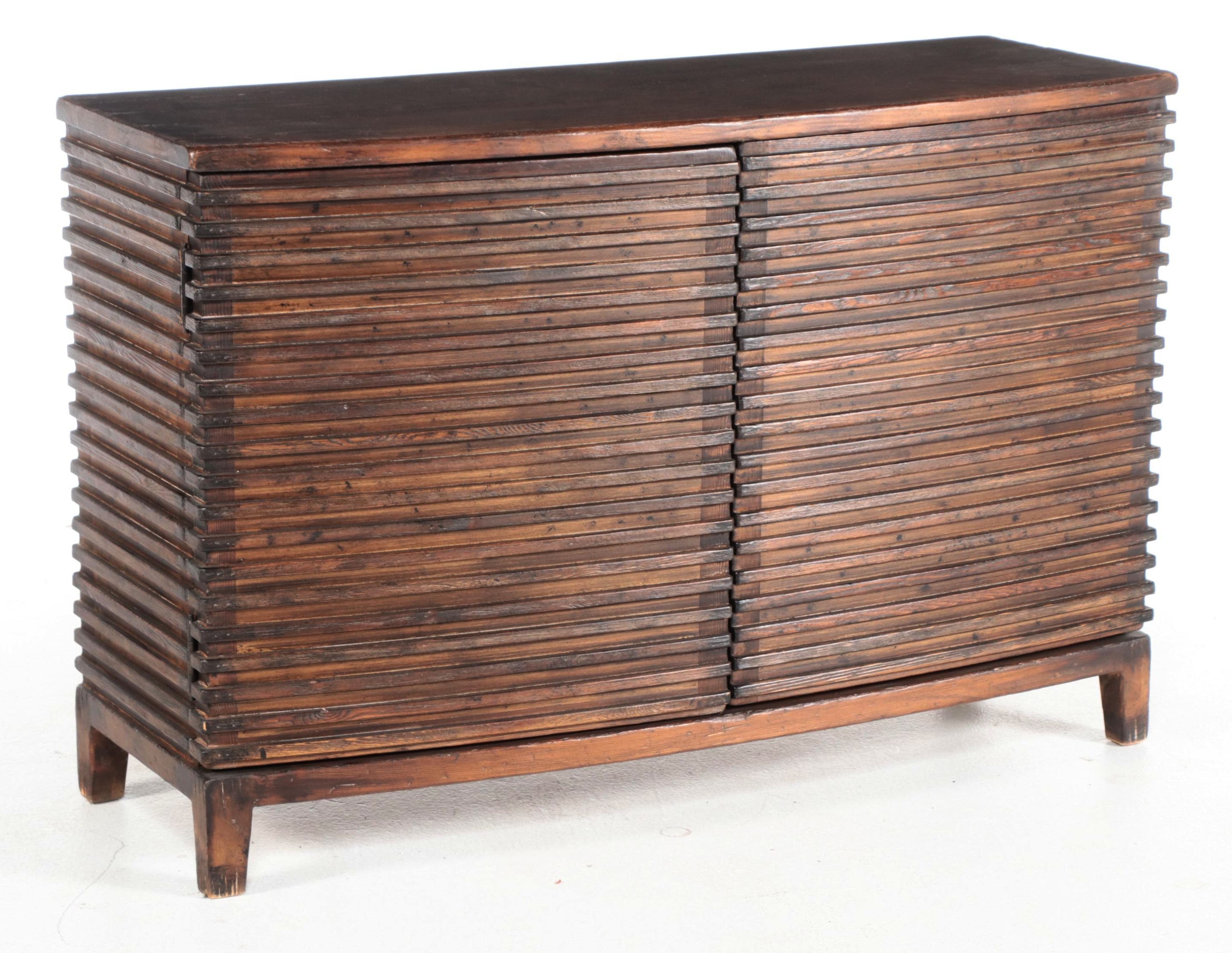 Arhaus Furniture Rustic Slatted Pine Buffet