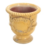 French Terres d'Albine Yellow Glazed Terracotta Planter